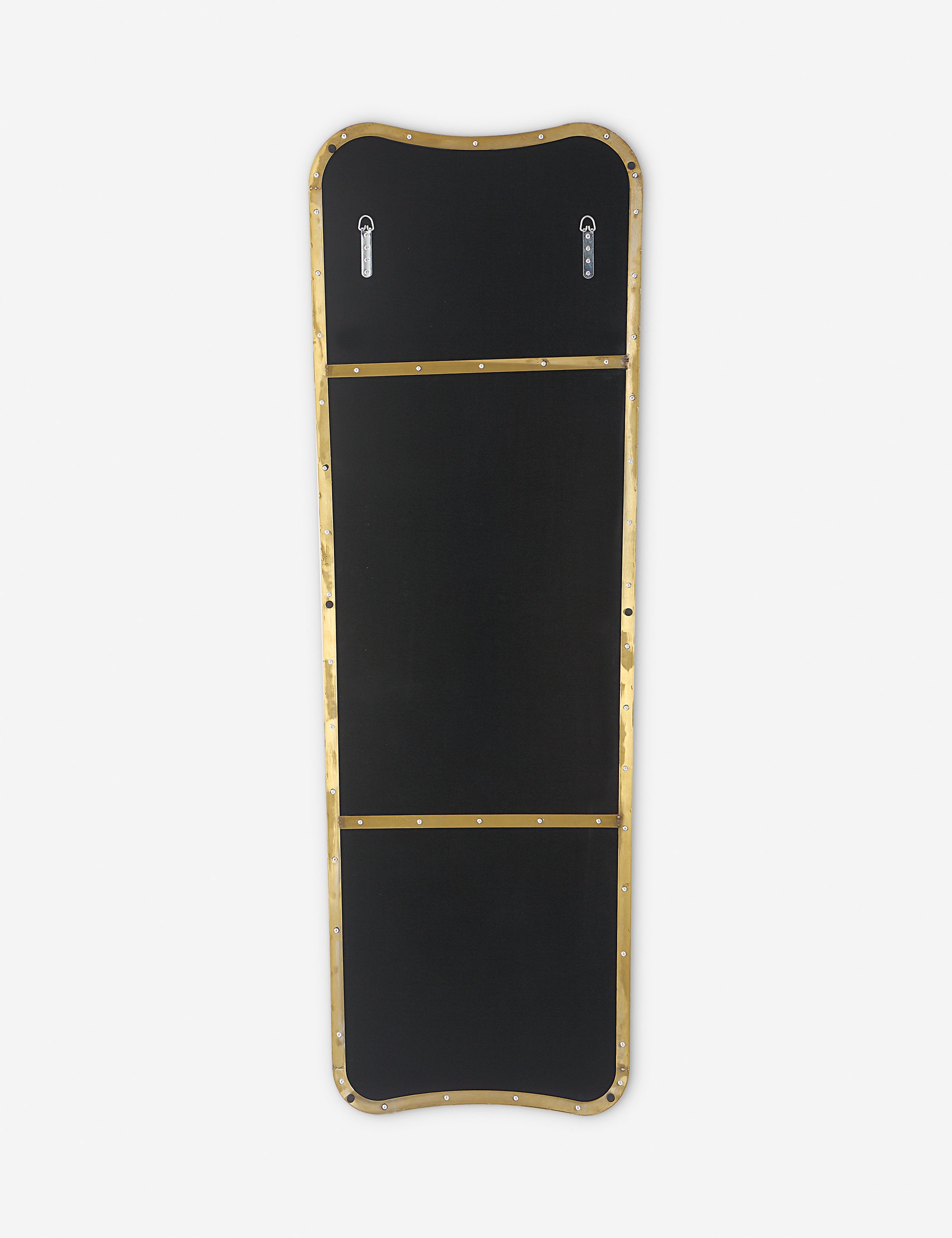 Back of the Belvoir metal framed full length mirror in gold