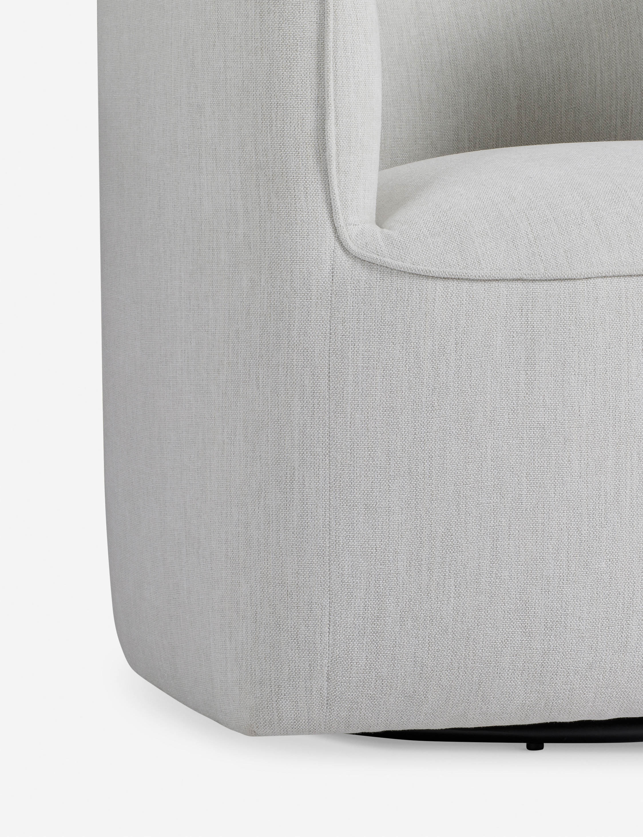 Close up of the Haynes barrel back swivel chair
