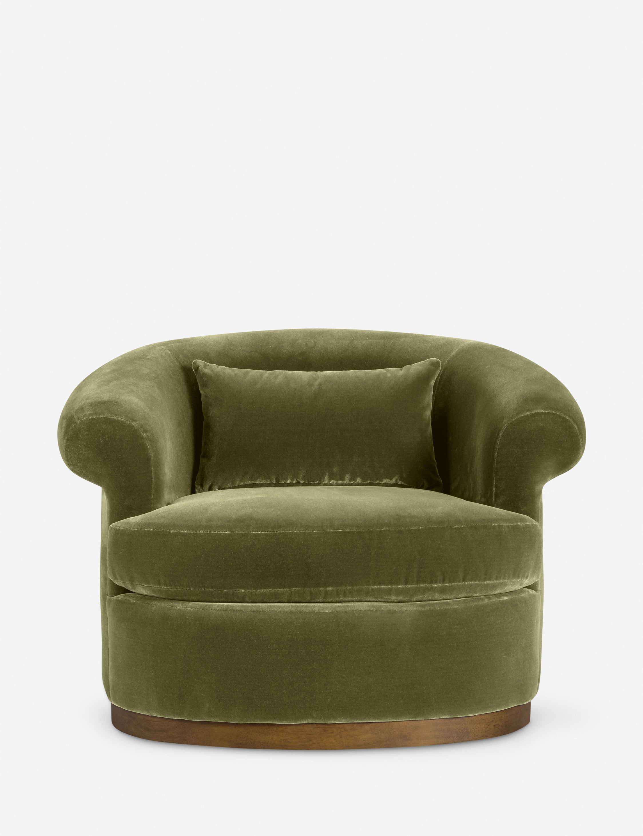 Rochester velvet barrel back swivel chair