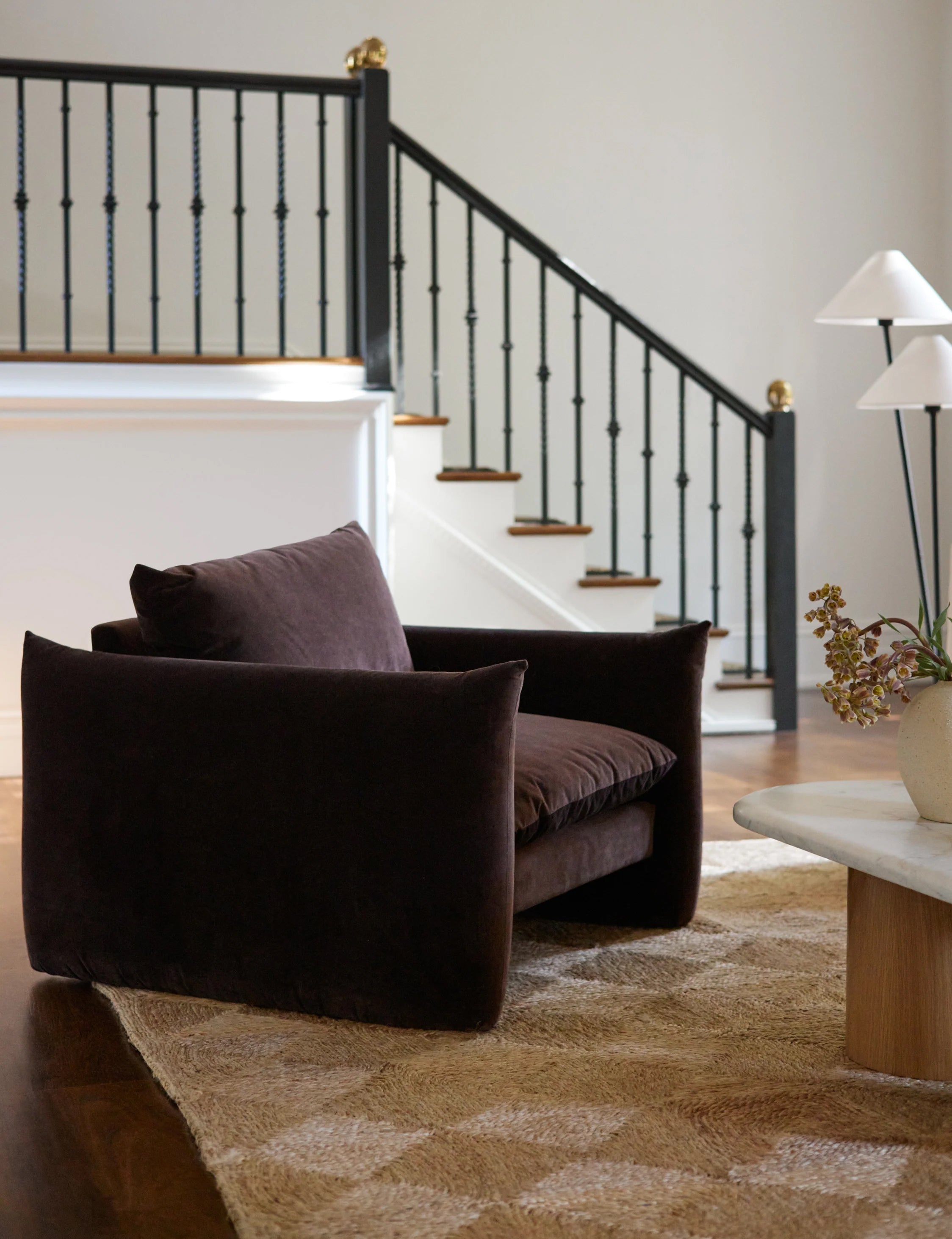 Banks Accent Chair : Loden Velvet