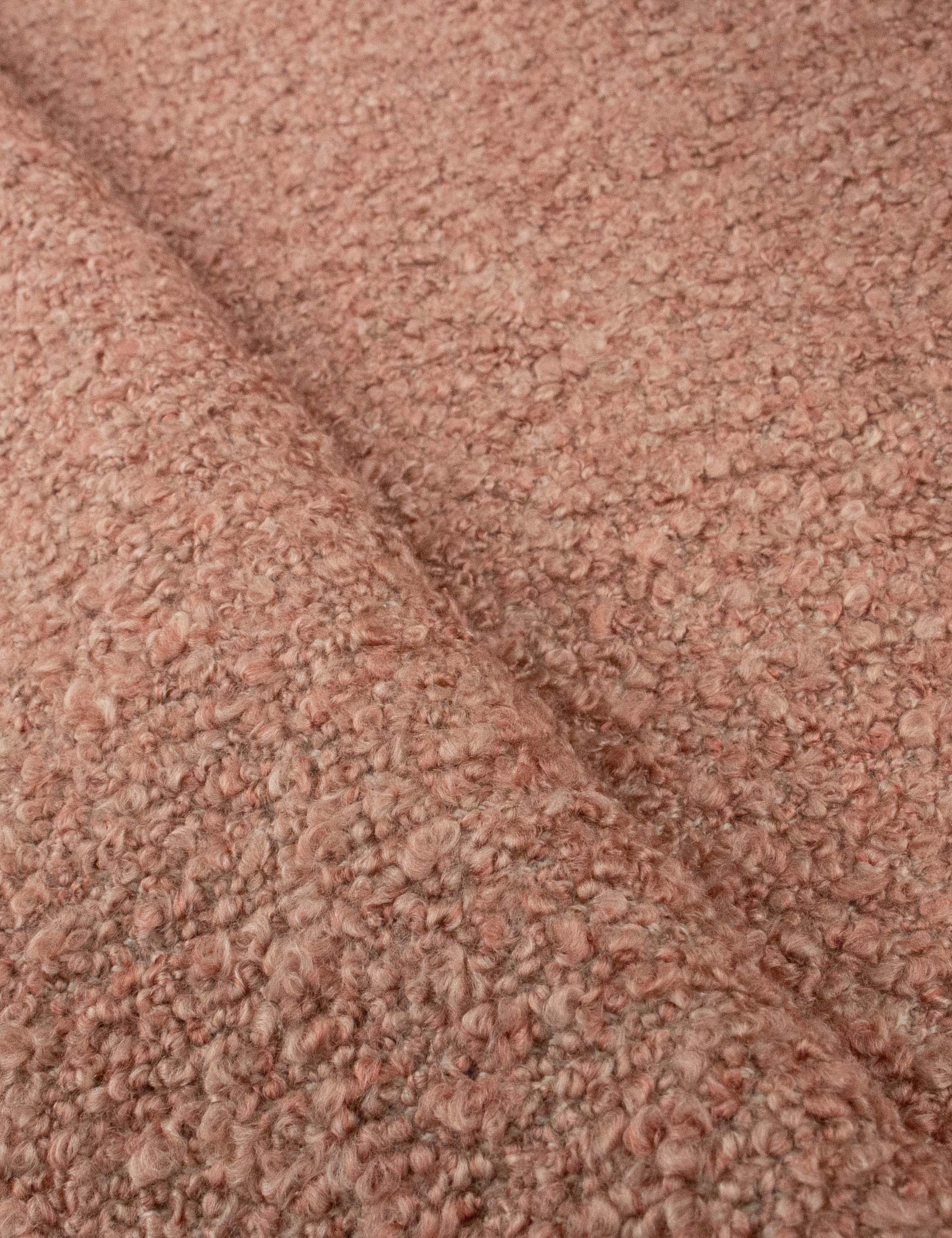 The Blush Boucle fabric on the Bailee ottoman
