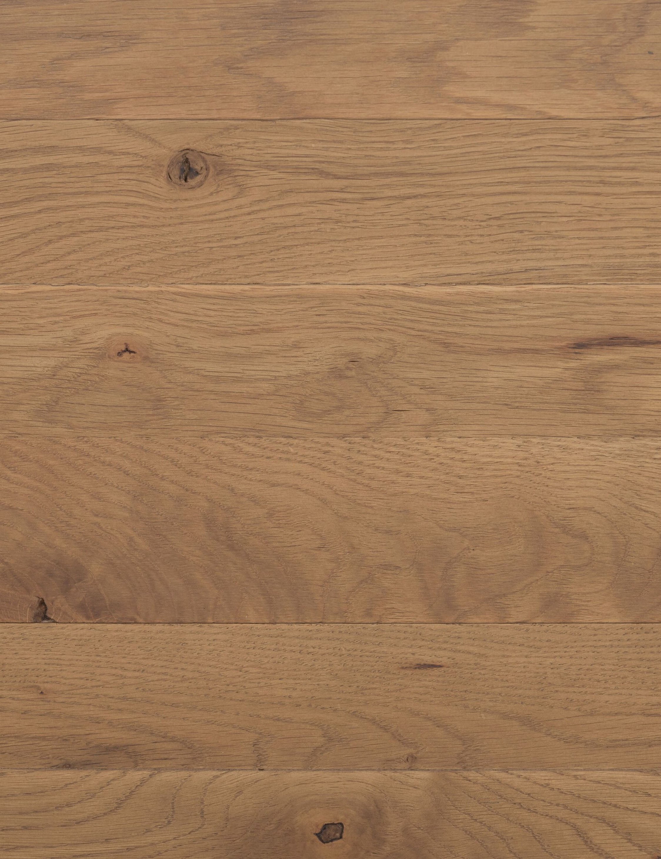 Close up of the wood grain of the Remwald sculptural oak wood low profile media console.