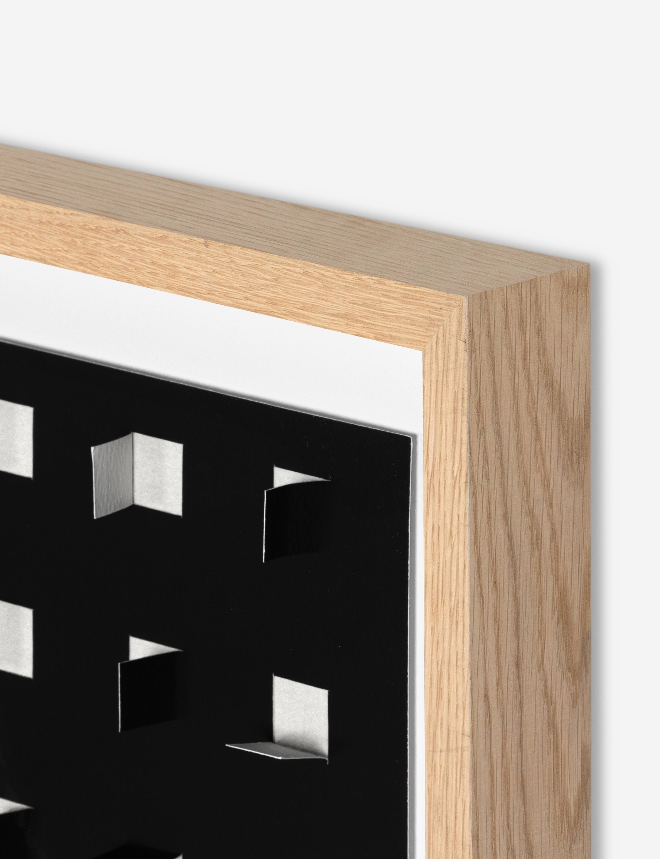 Corner of the See through small black and white wall art