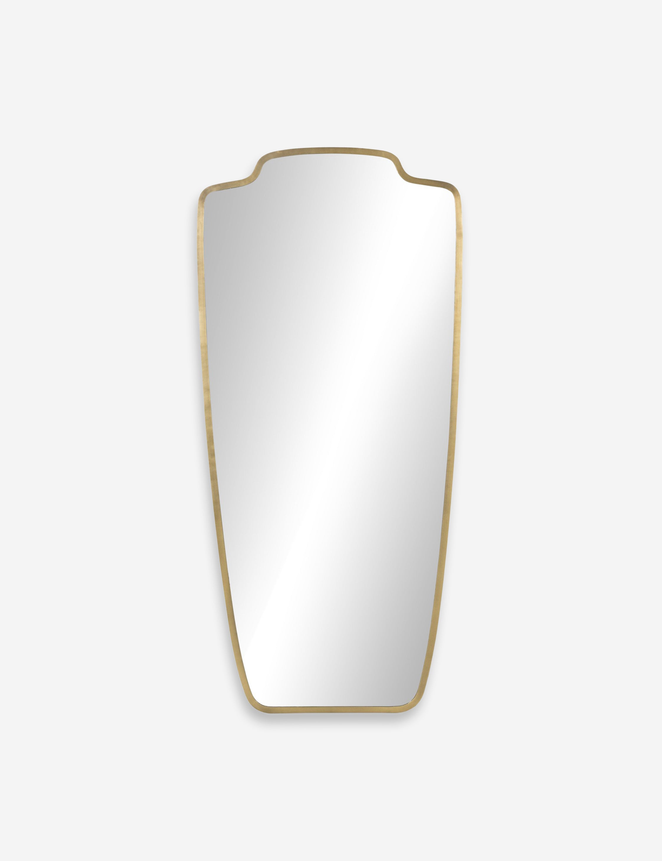 Armond crest-shaped slim frame full length mirror
