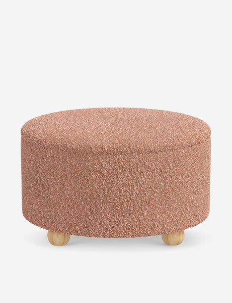 #color::blush-luxe-boucle #size::34-Dia | Kamila Blush Boucle 34-inch round ottoman with storage space and pinewood feet