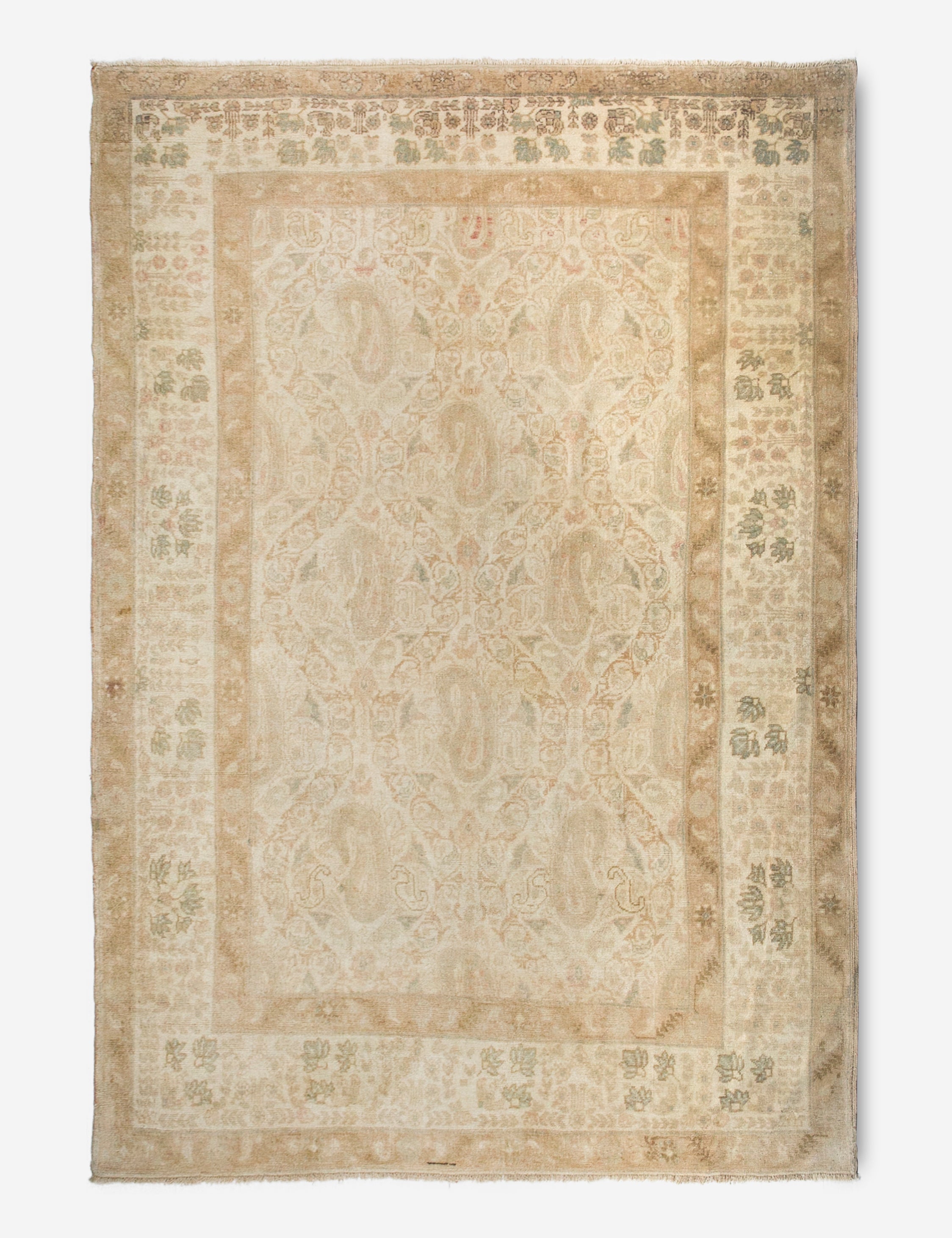 Vintage Turkish Hand-Knotted Wool Rug No. 371, 5'1