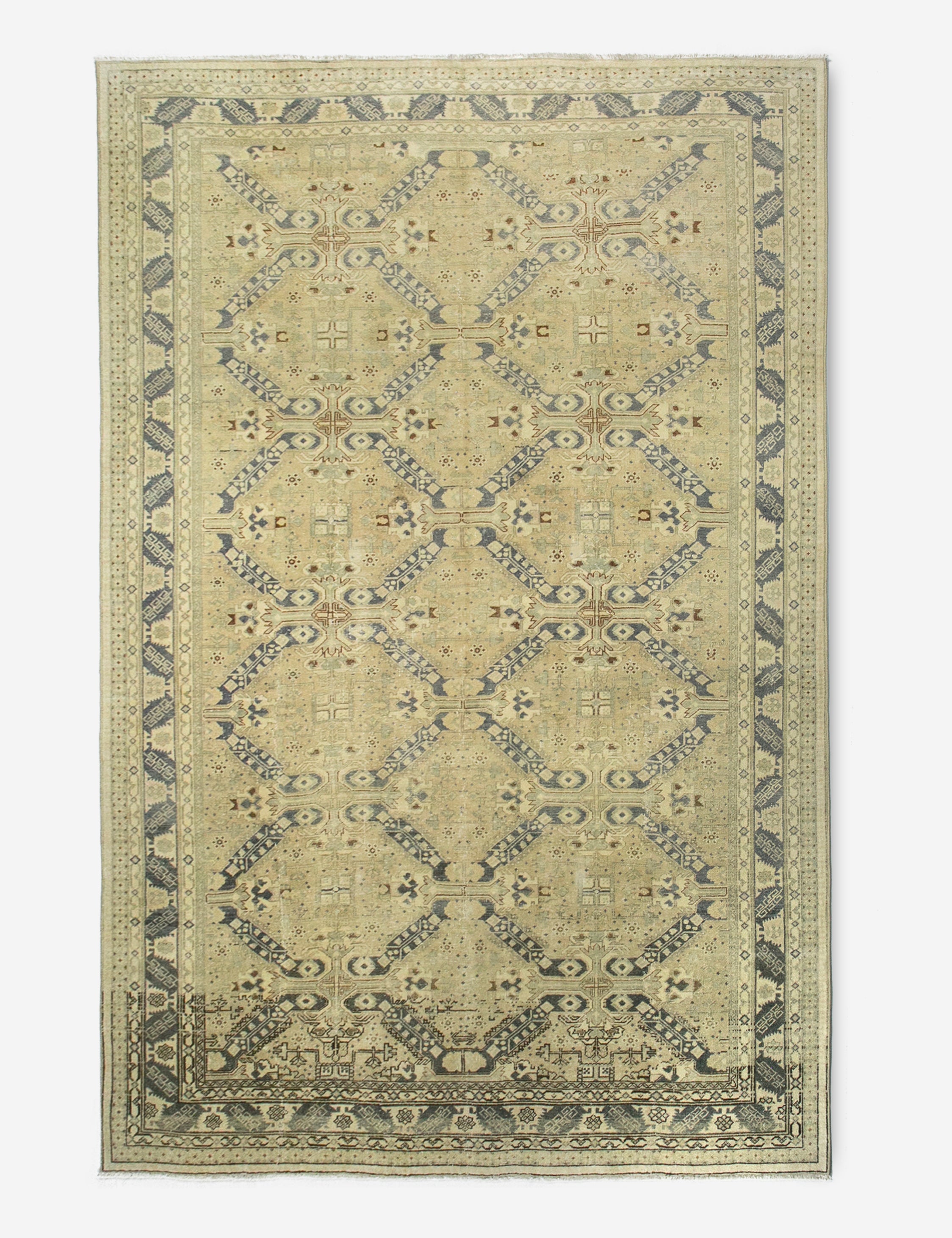 Vintage Turkish Hand-Knotted Wool Rug No. 382, 6'5