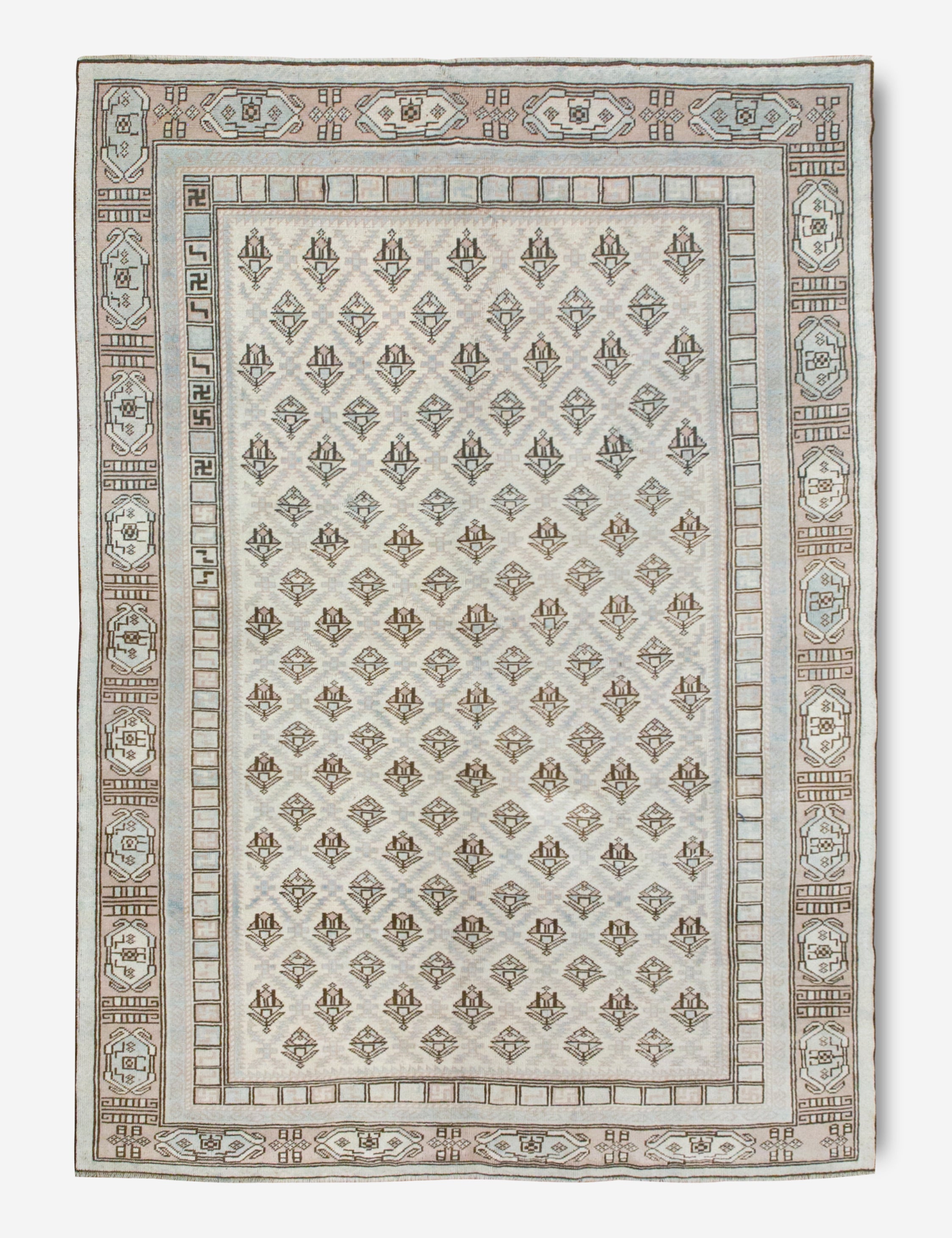 Vintage Turkish Hand-Knotted Wool Rug No. 372, 5'11