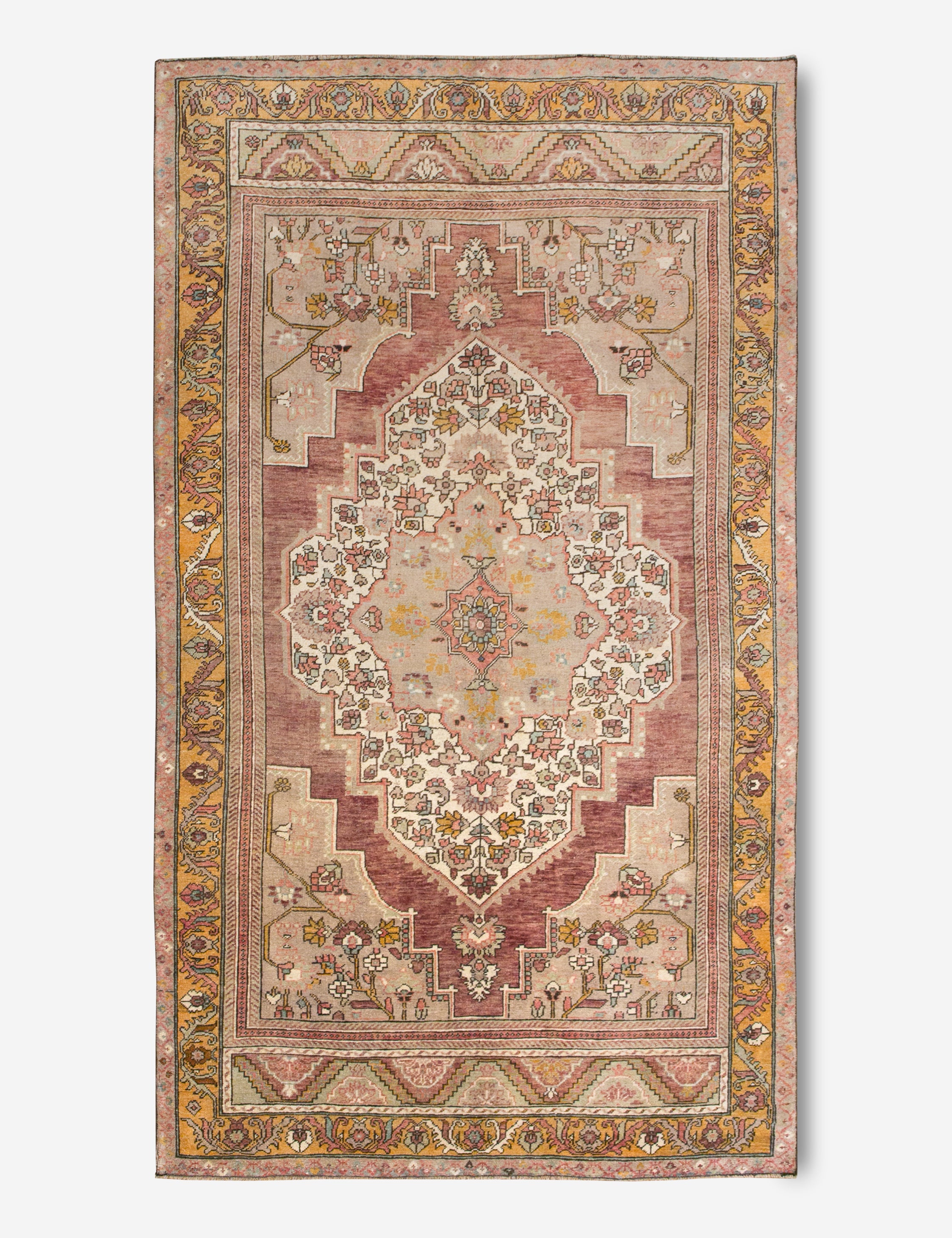 Vintage Turkish Hand-Knotted Wool Rug No. 406, 5'3