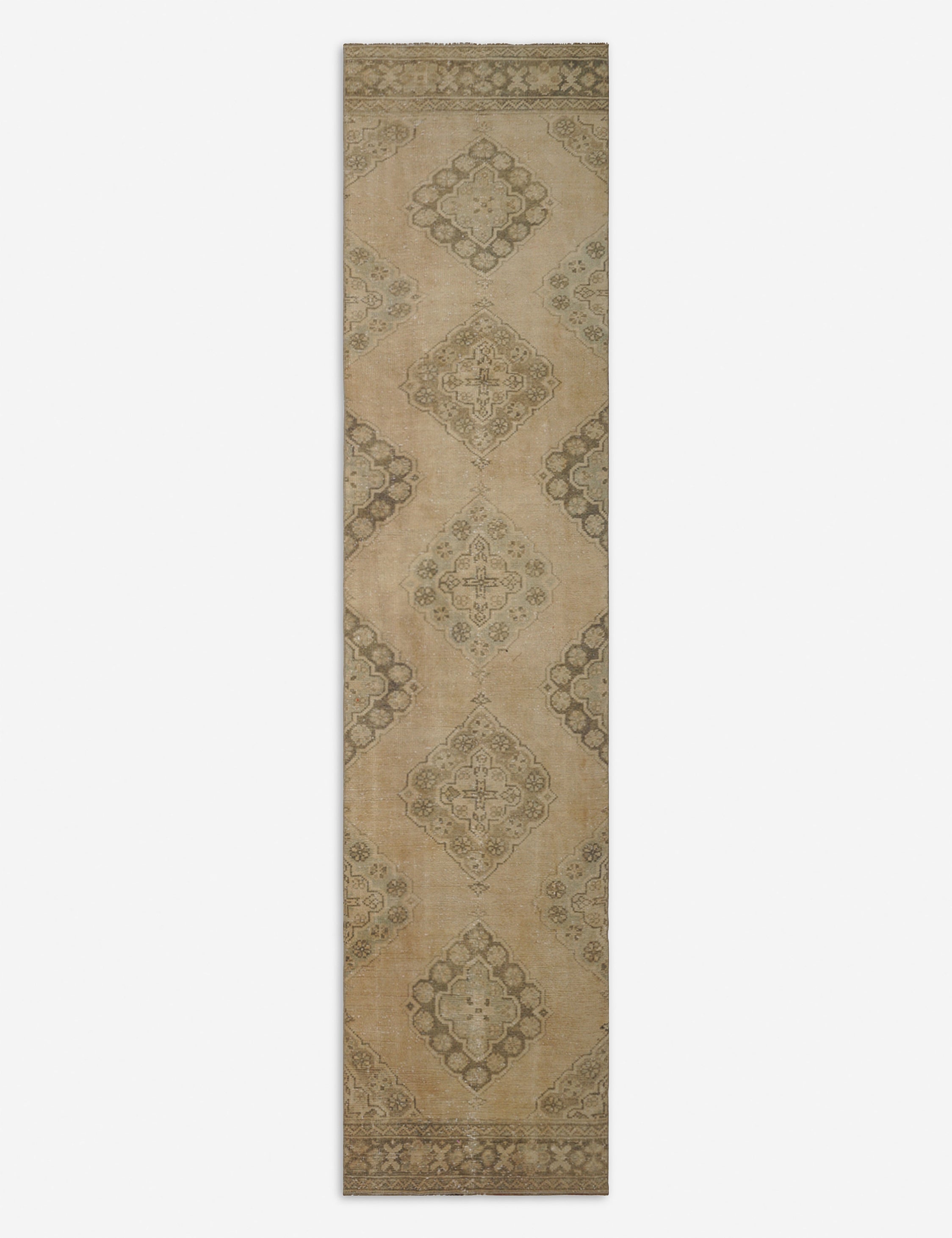 Vintage Turkish Hand-Knotted Wool Runner Rug No. 217, 2'5