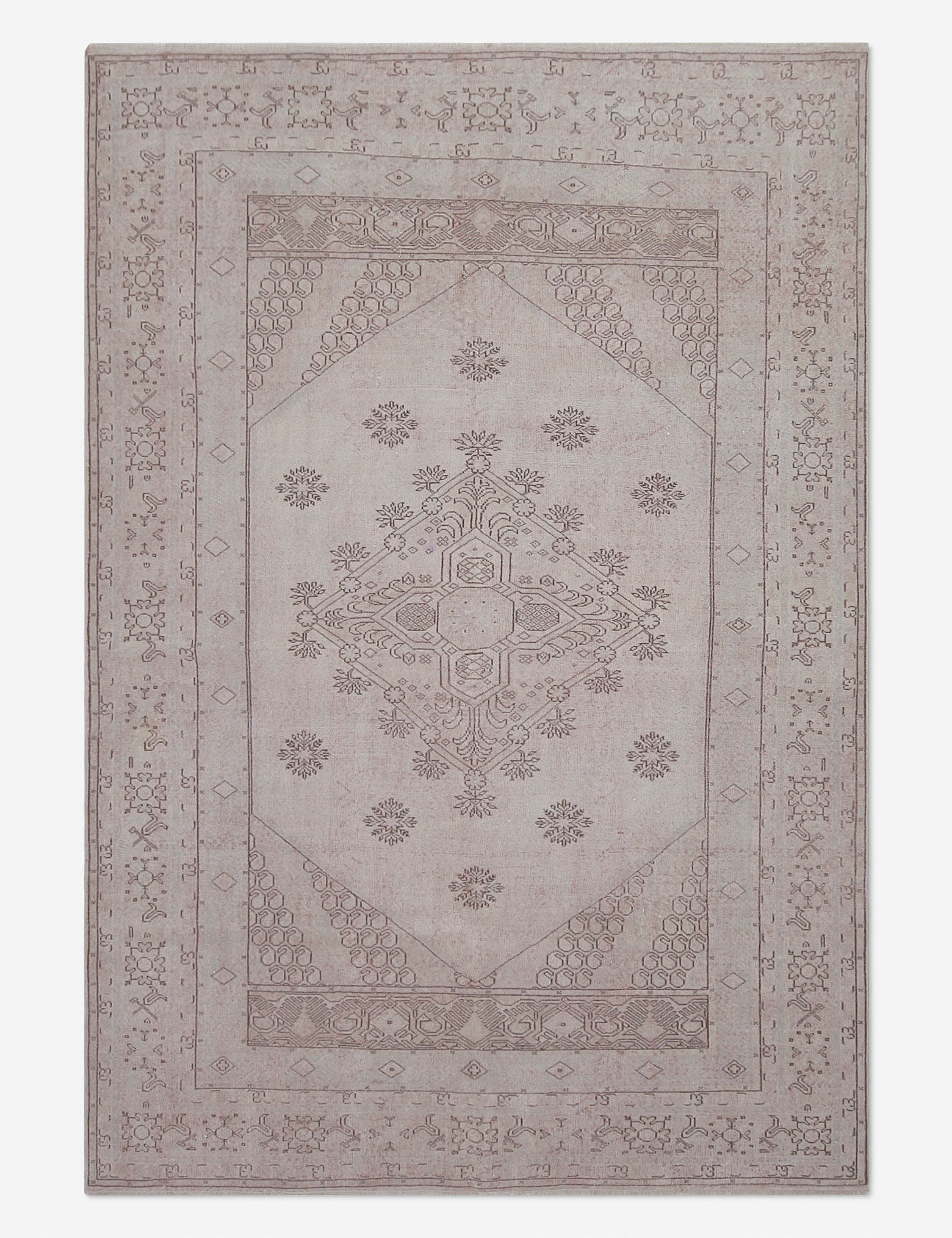 Vintage Turkish Hand-Knotted Wool Rug No. 404, 6' x 8'7