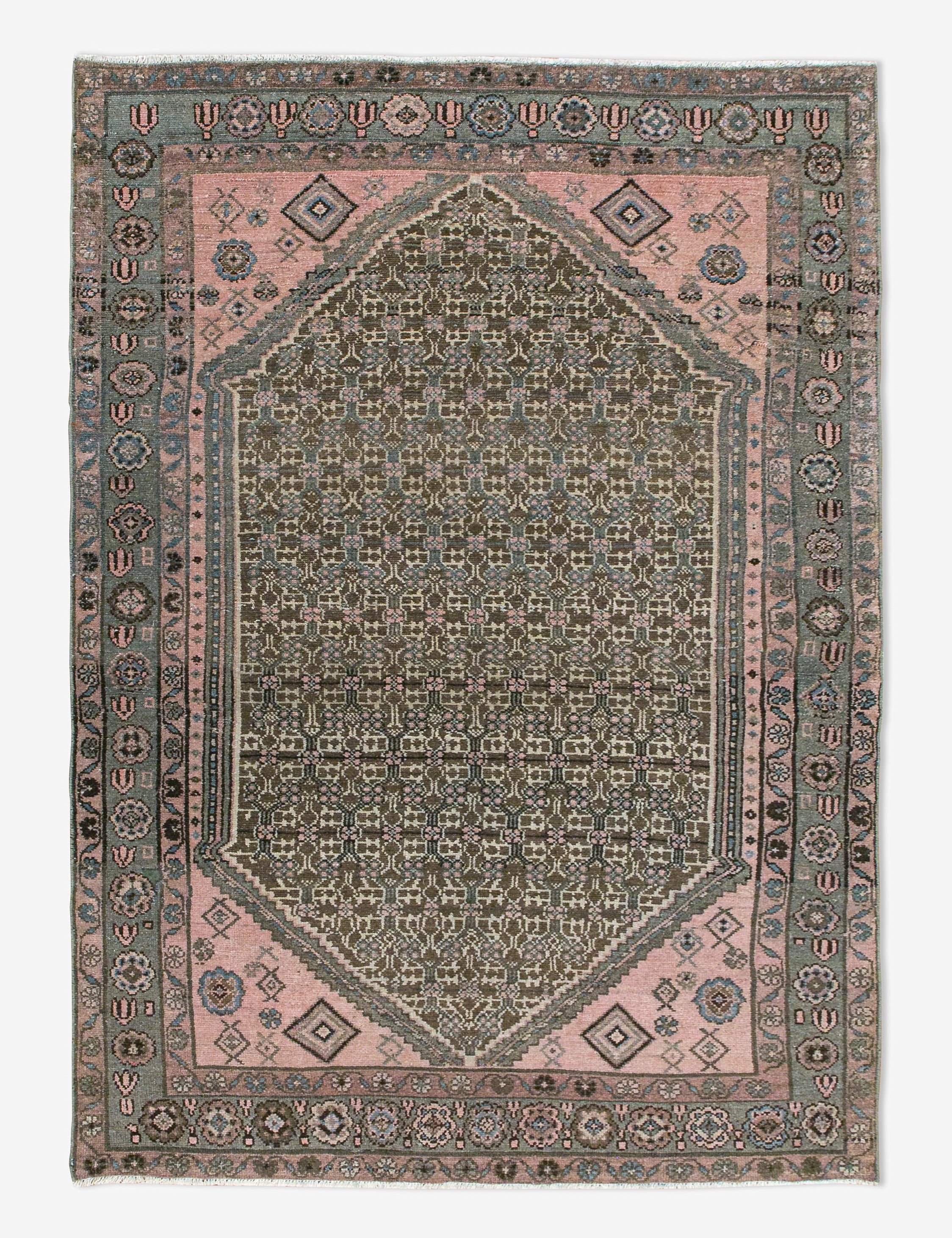 Vintage Turkish Hand-Knotted Wool Rug No. 450, 4'1