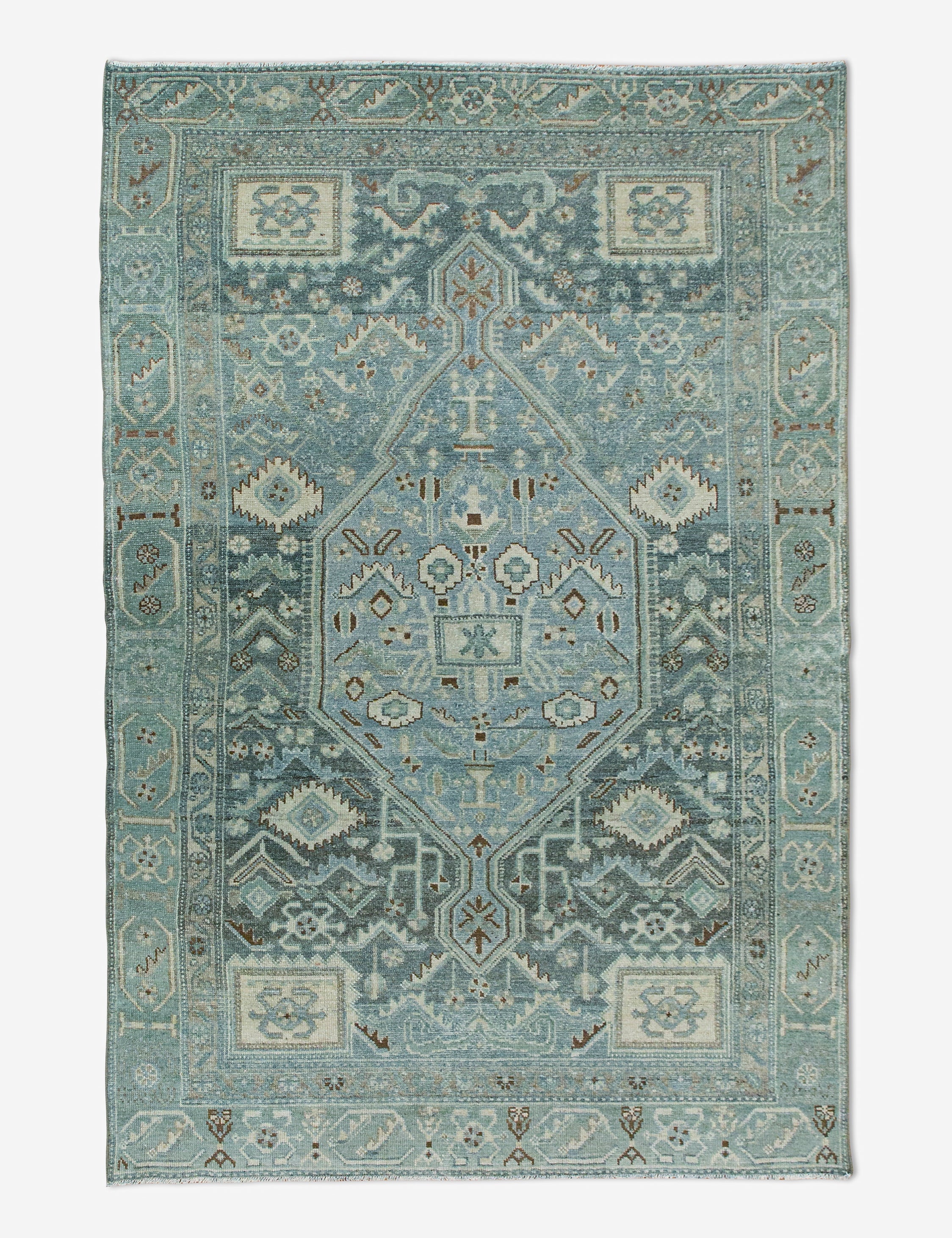 Vintage Turkish Hand-Knotted Wool Rug No. 451, 4'3