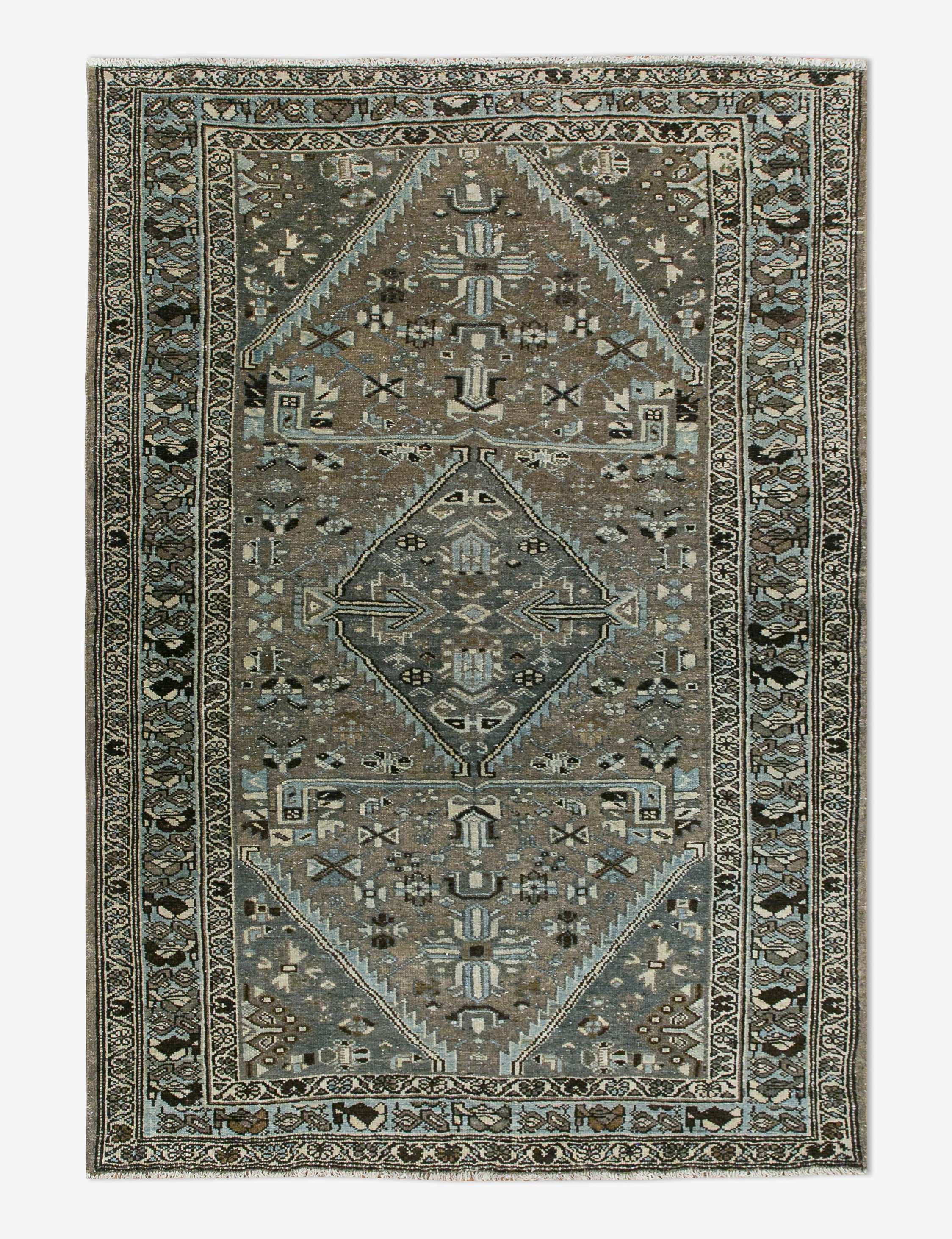 Vintage Turkish Hand-Knotted Wool Rug No. 453, 4'2