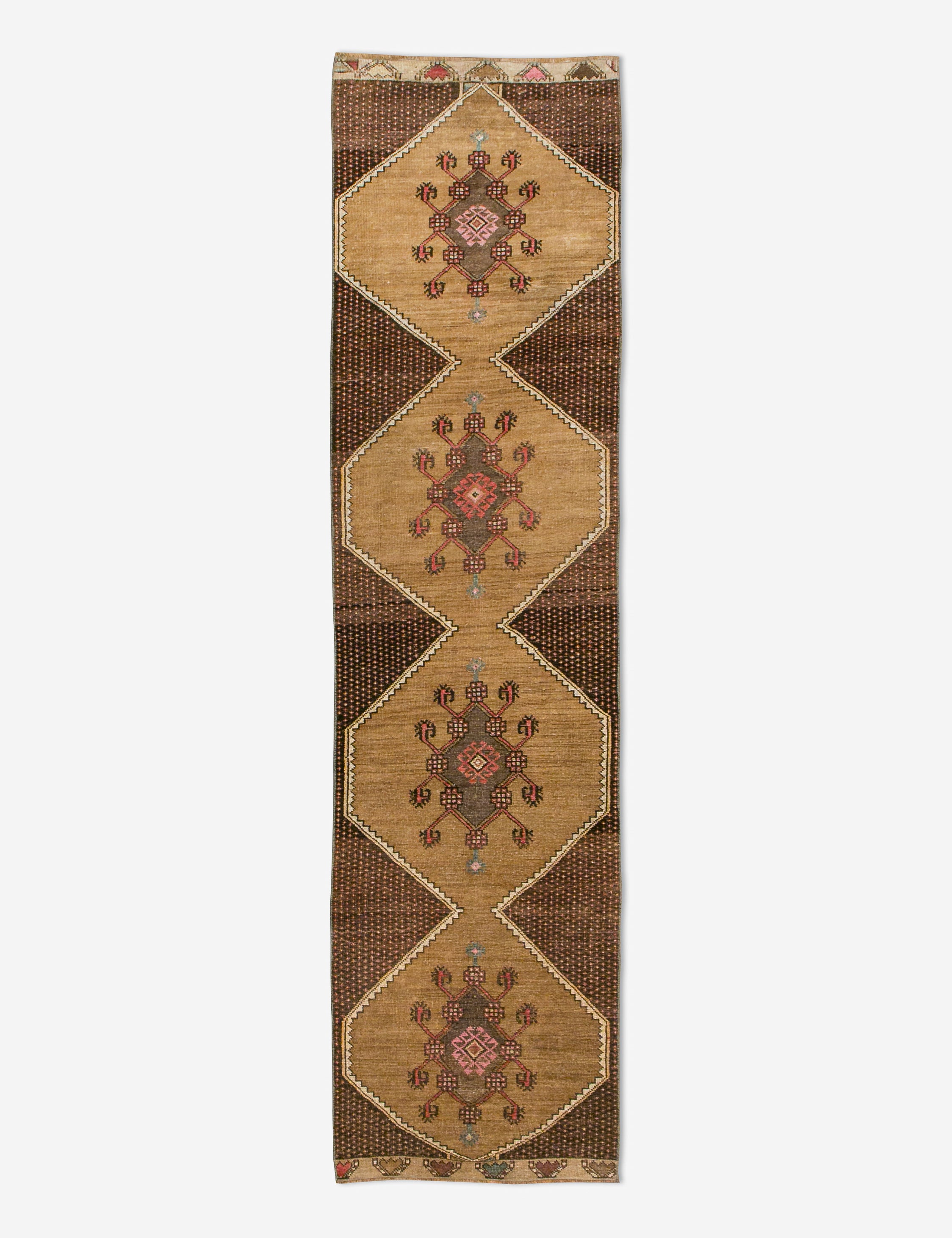 Vintage Turkish Hand-Knotted Wool Runner Rug No. 239, 2'10