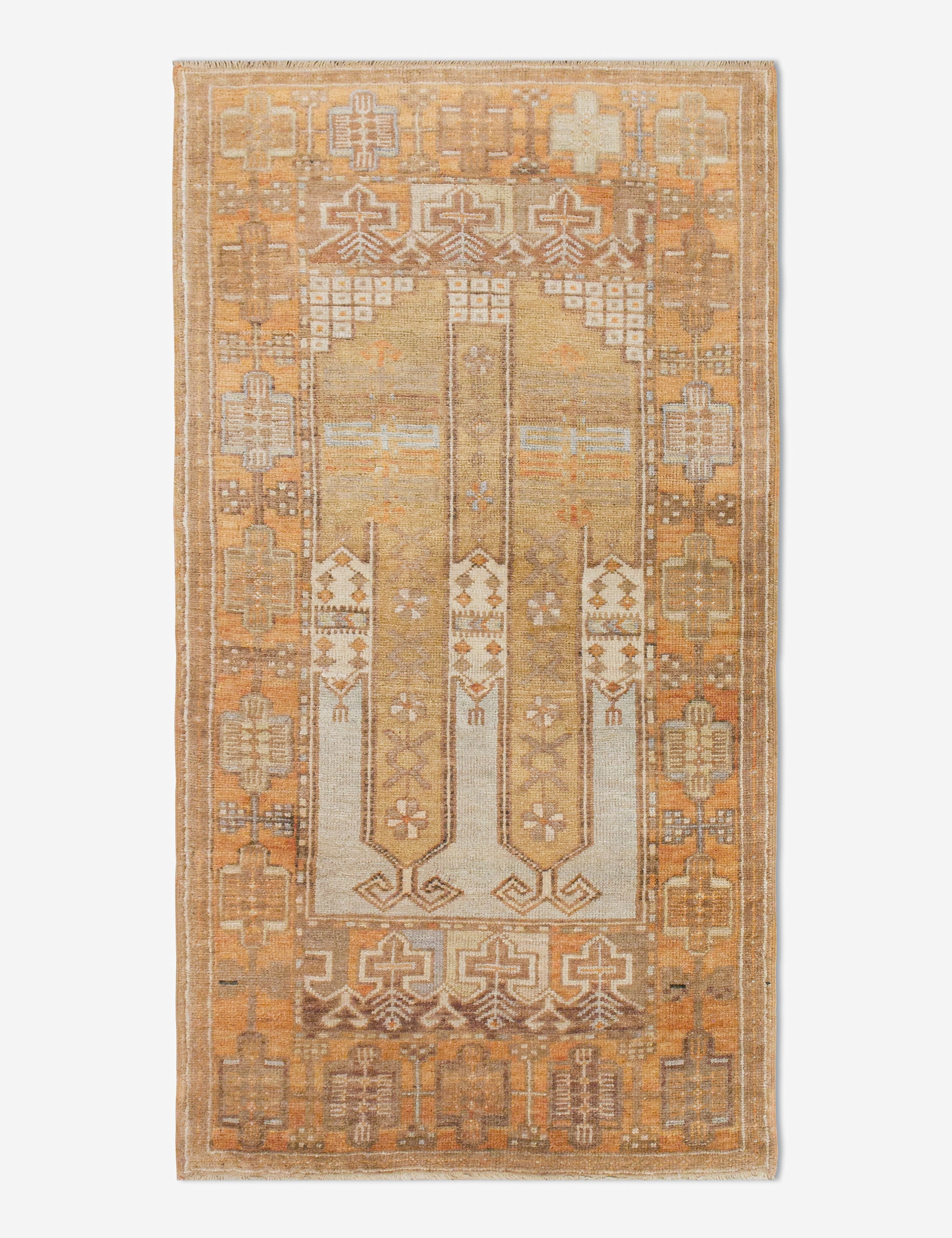 Vintage Turkish Hand-Knotted Wool Runner Rug No. 241, 2'11