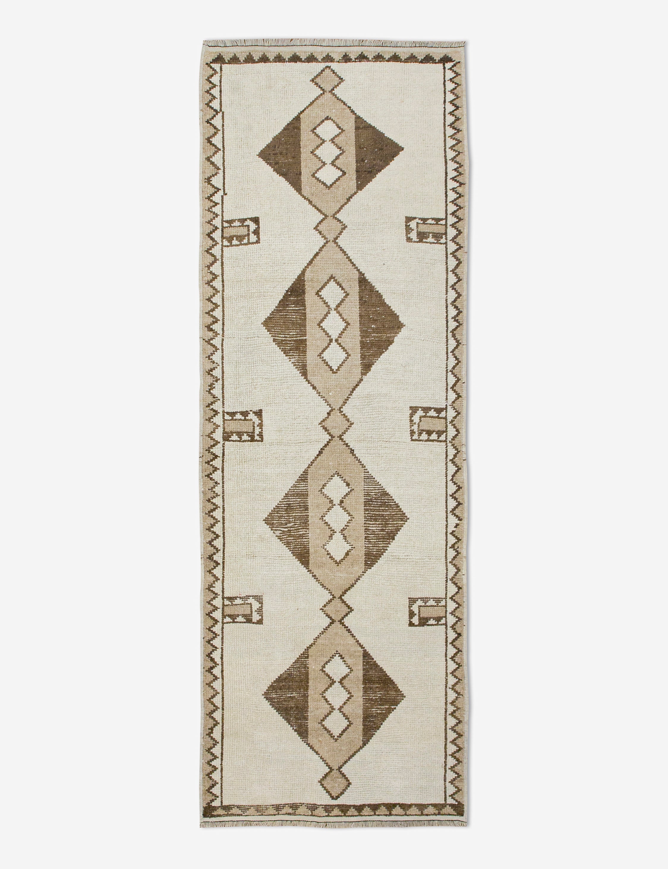 Vintage Turkish Hand-Knotted Wool Runner Rug No. 245, 3'3