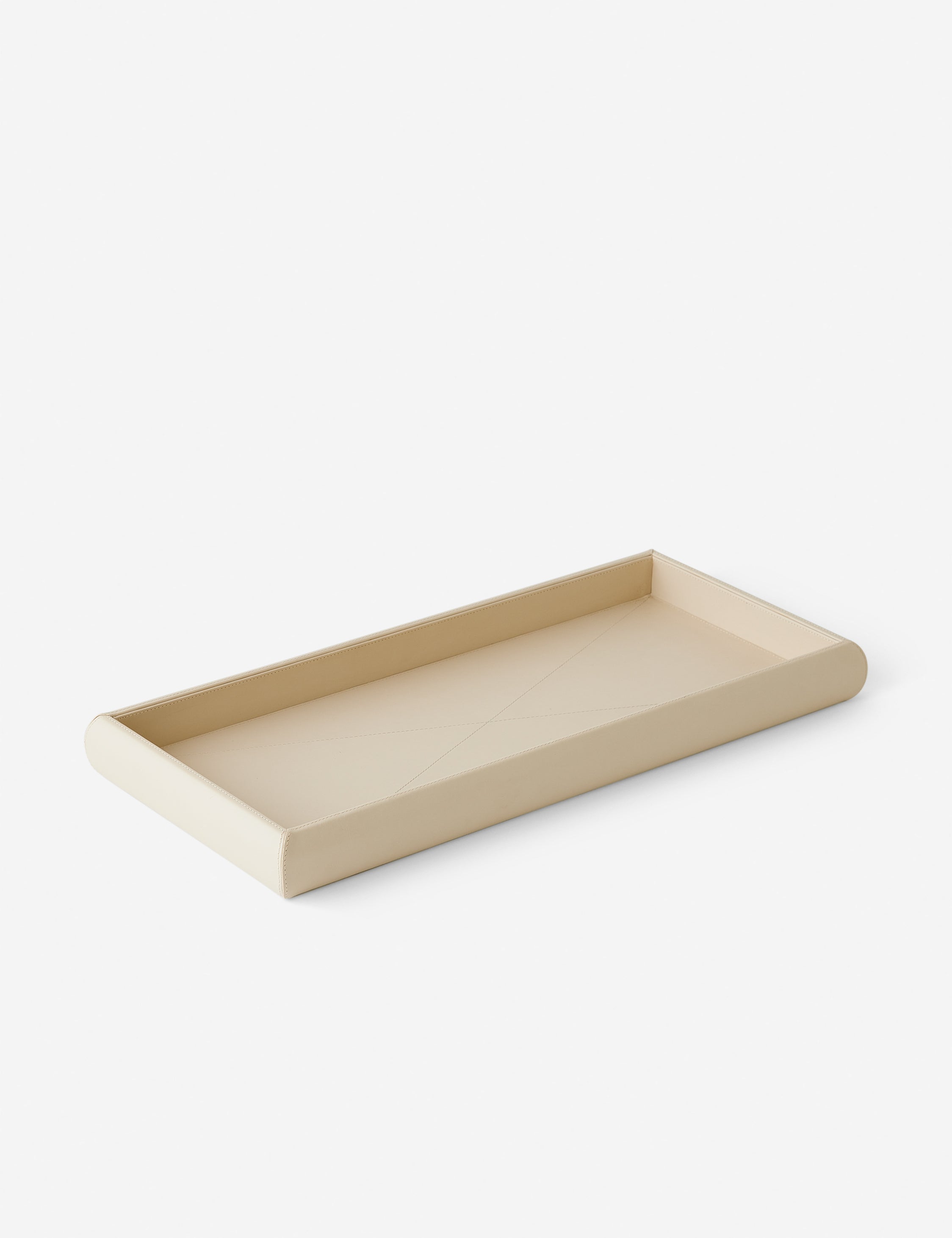 Tulum leather tray by Ashley Childers.