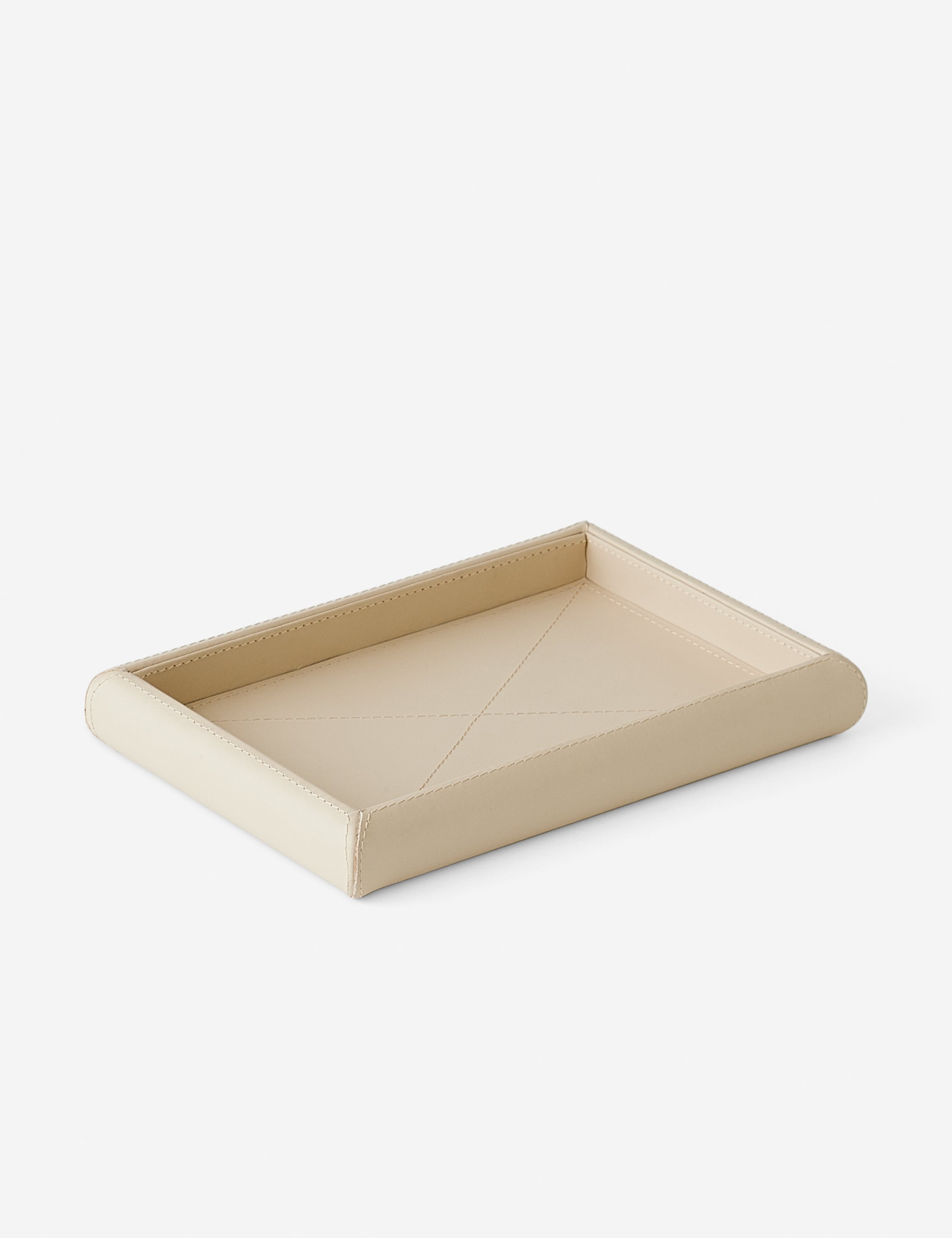 Tulum leather tray by Ashley Childers.