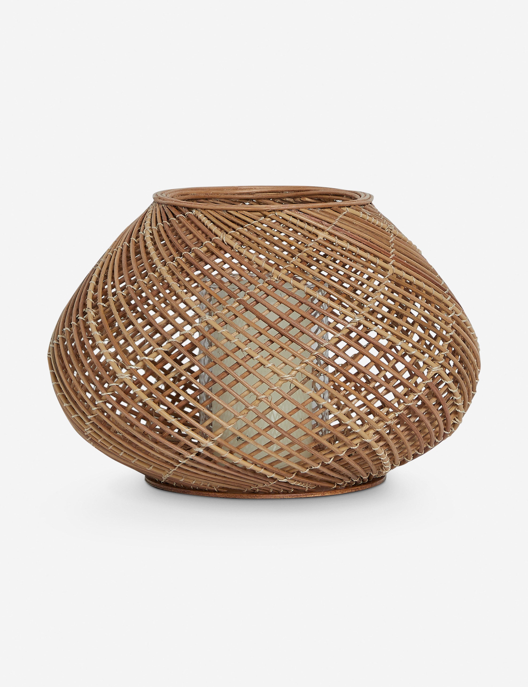 Argos large modern woven lantern candleholder.