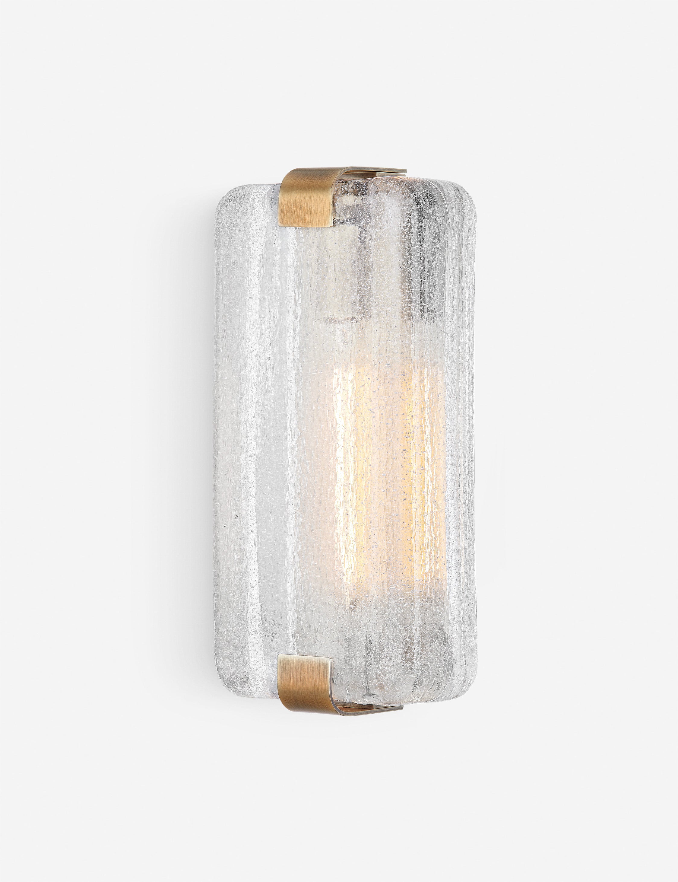 Tiara frosted glass wall sconce