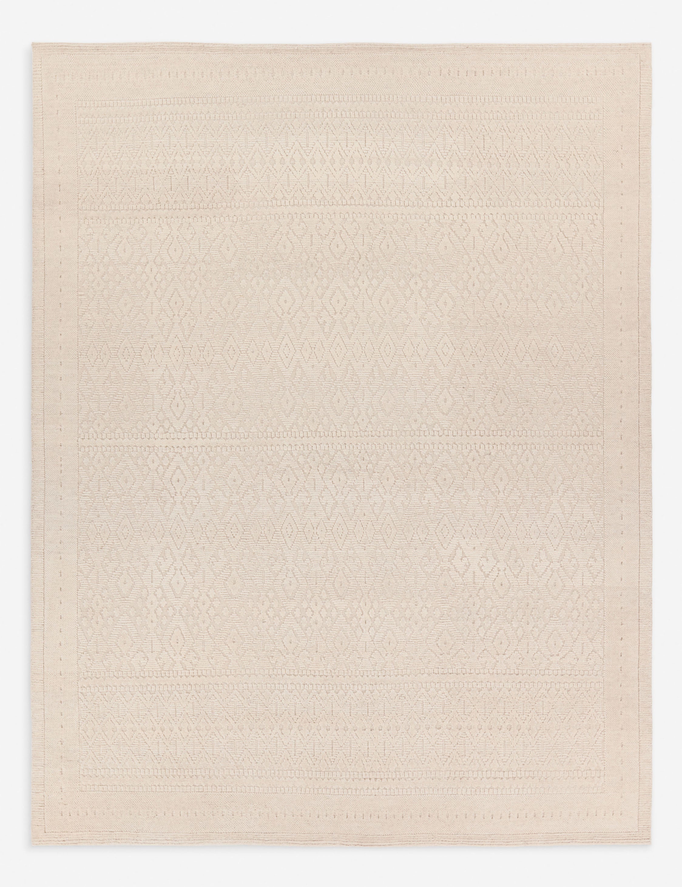 Pavan moroccan-inspired hand-knotted wool rug.