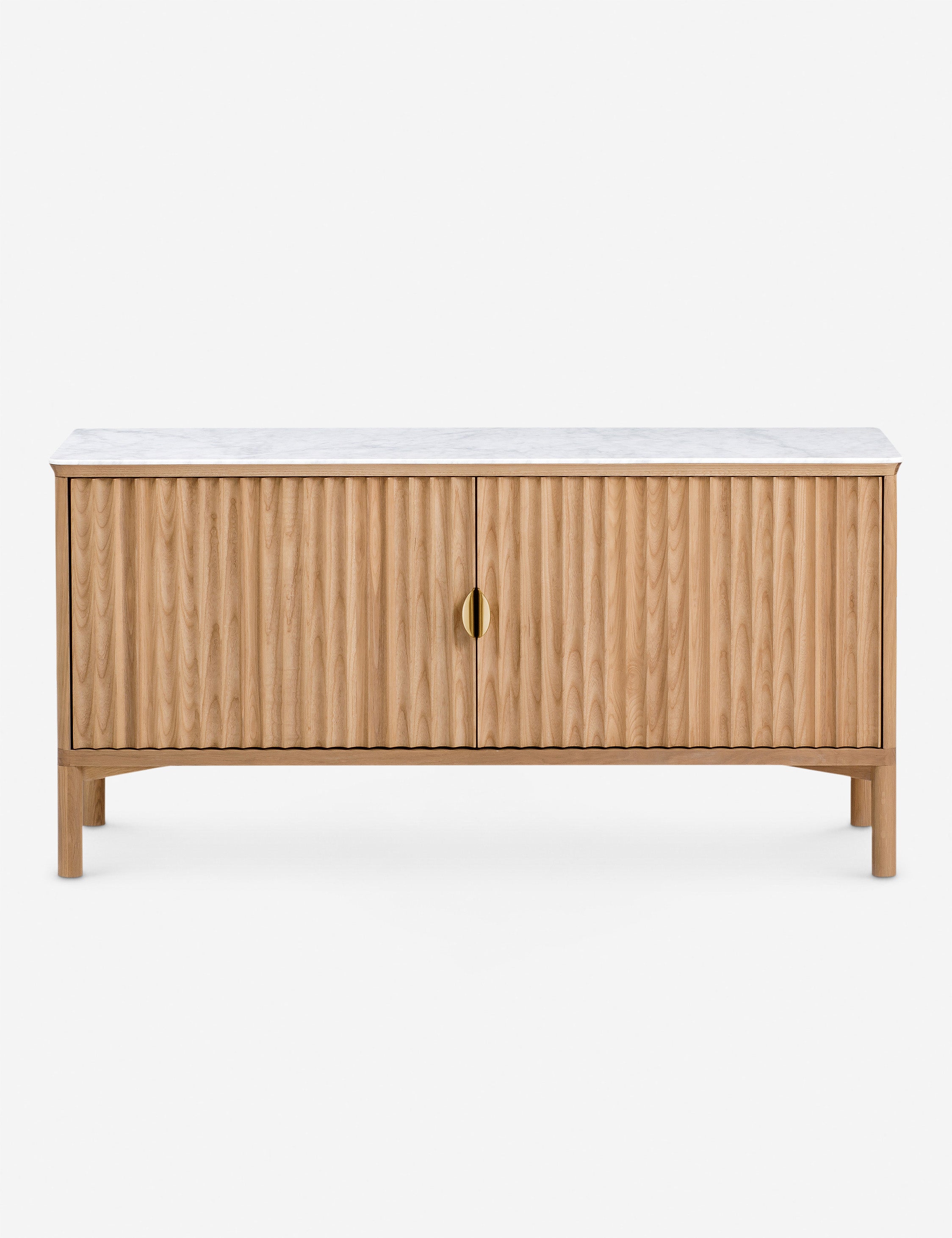 Matija marble top, reeded door media console