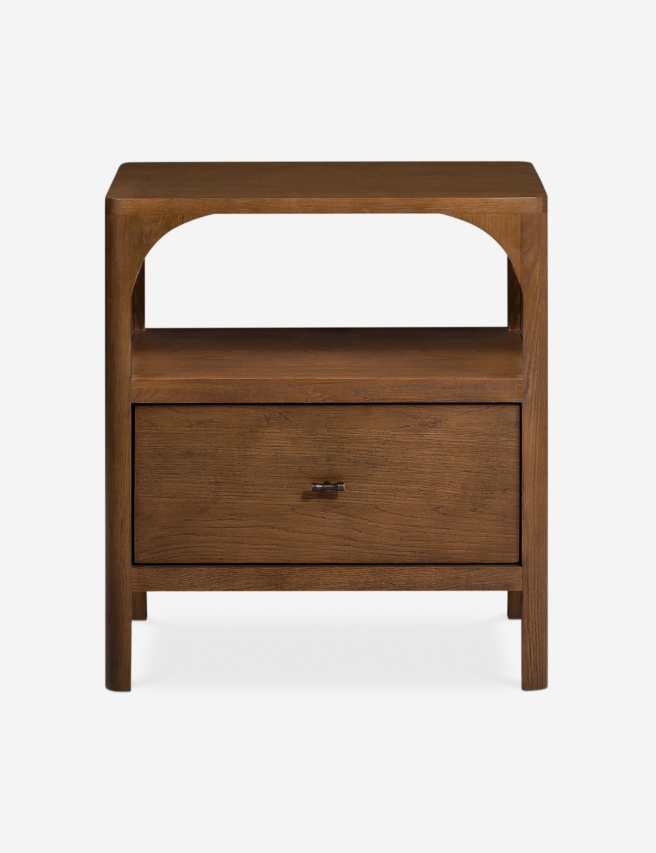 Ralston open shelf walnut nightstand