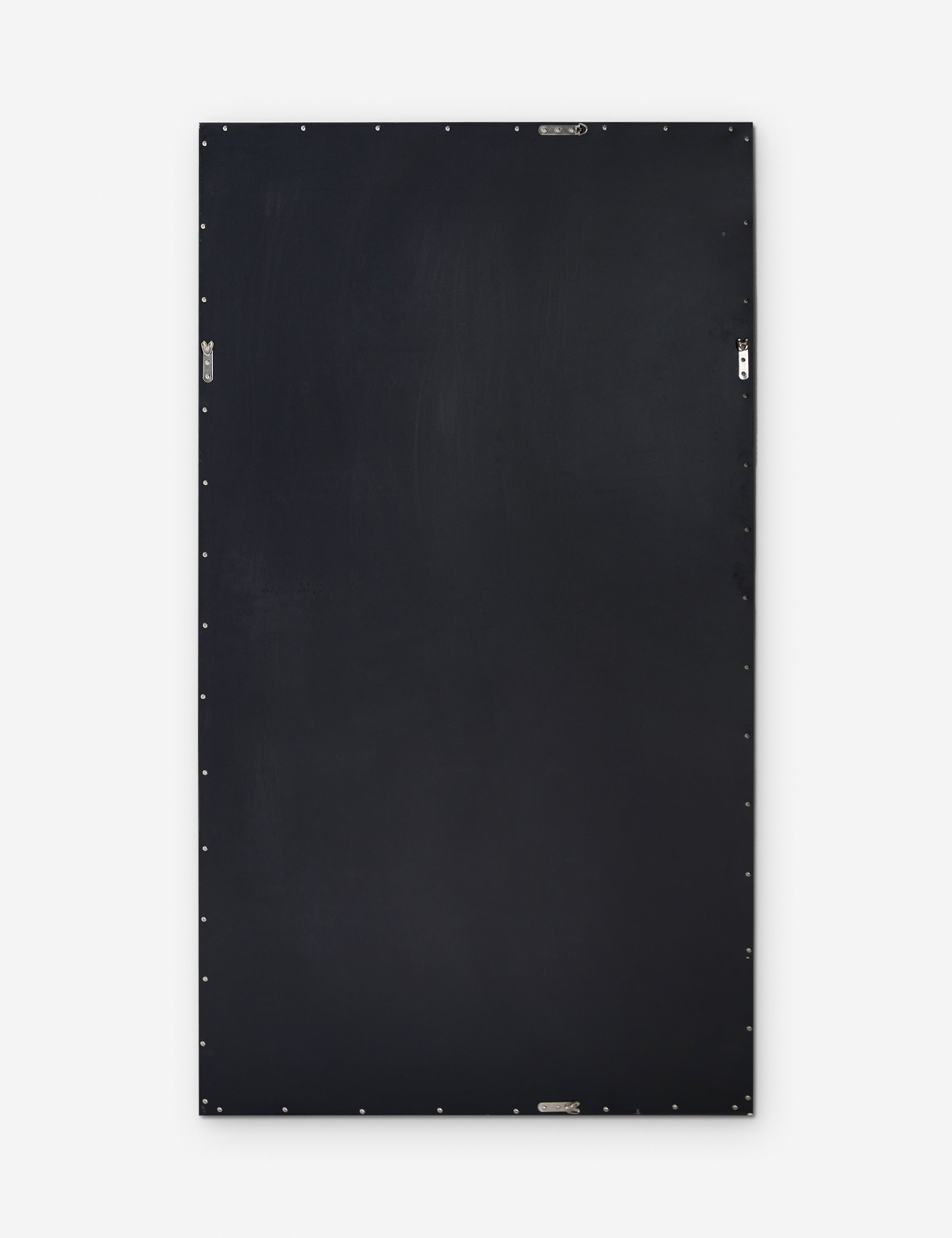 Back of the Corinne textural gold epoxy resin frame floor mirror.