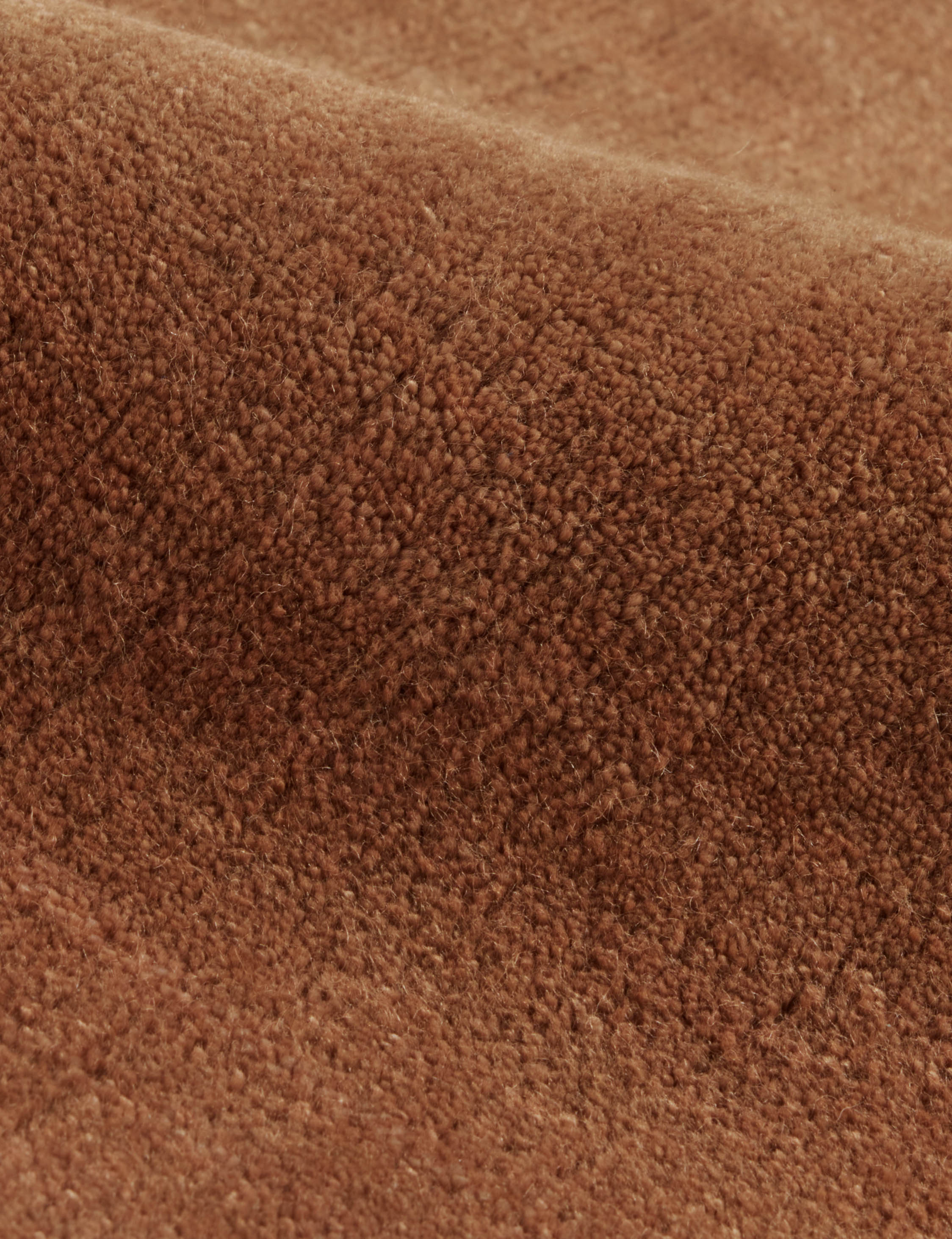 Close up of the Damara solid viscose rug in rose.