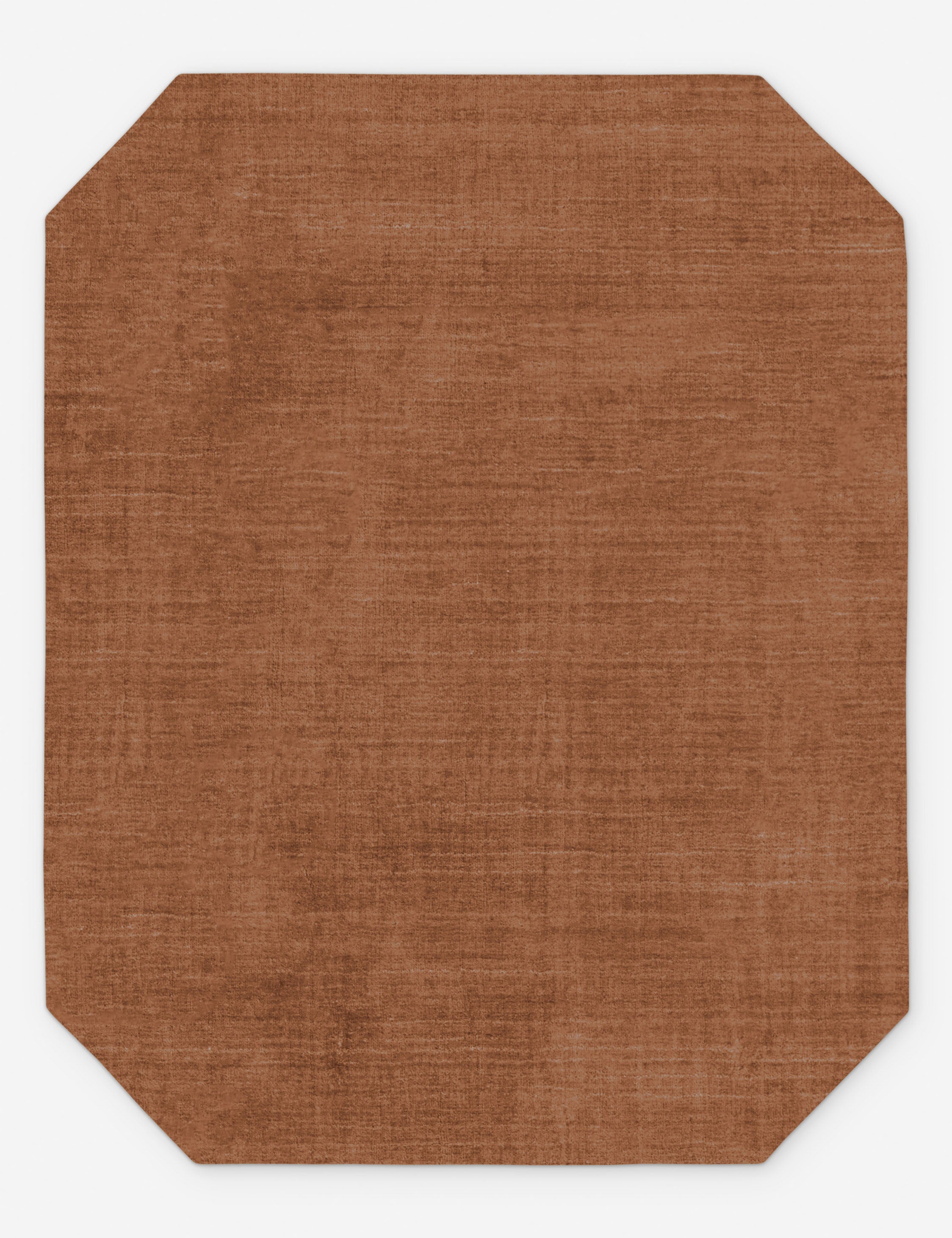 Damara solid viscose rug in rose.