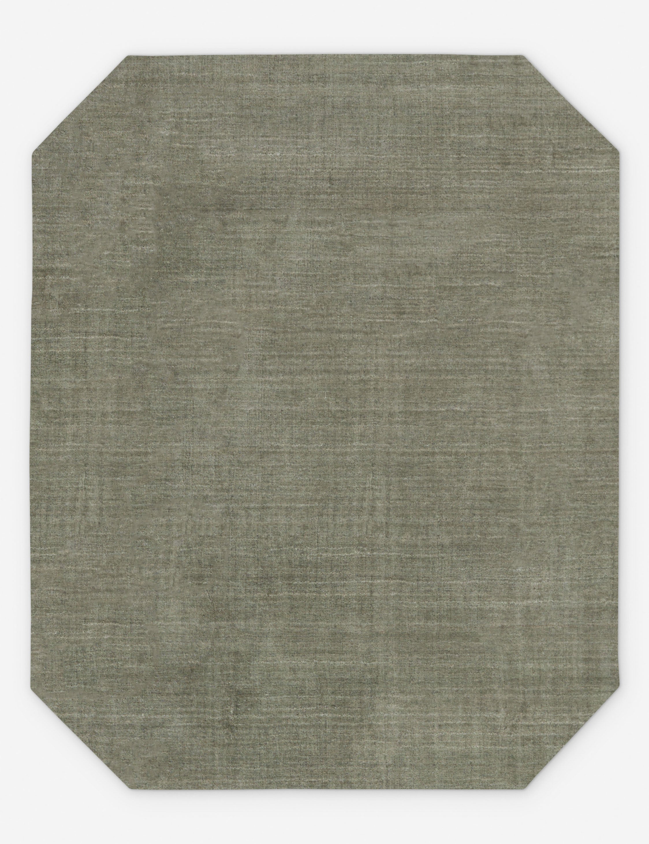 Damara solid viscose rug in sage.