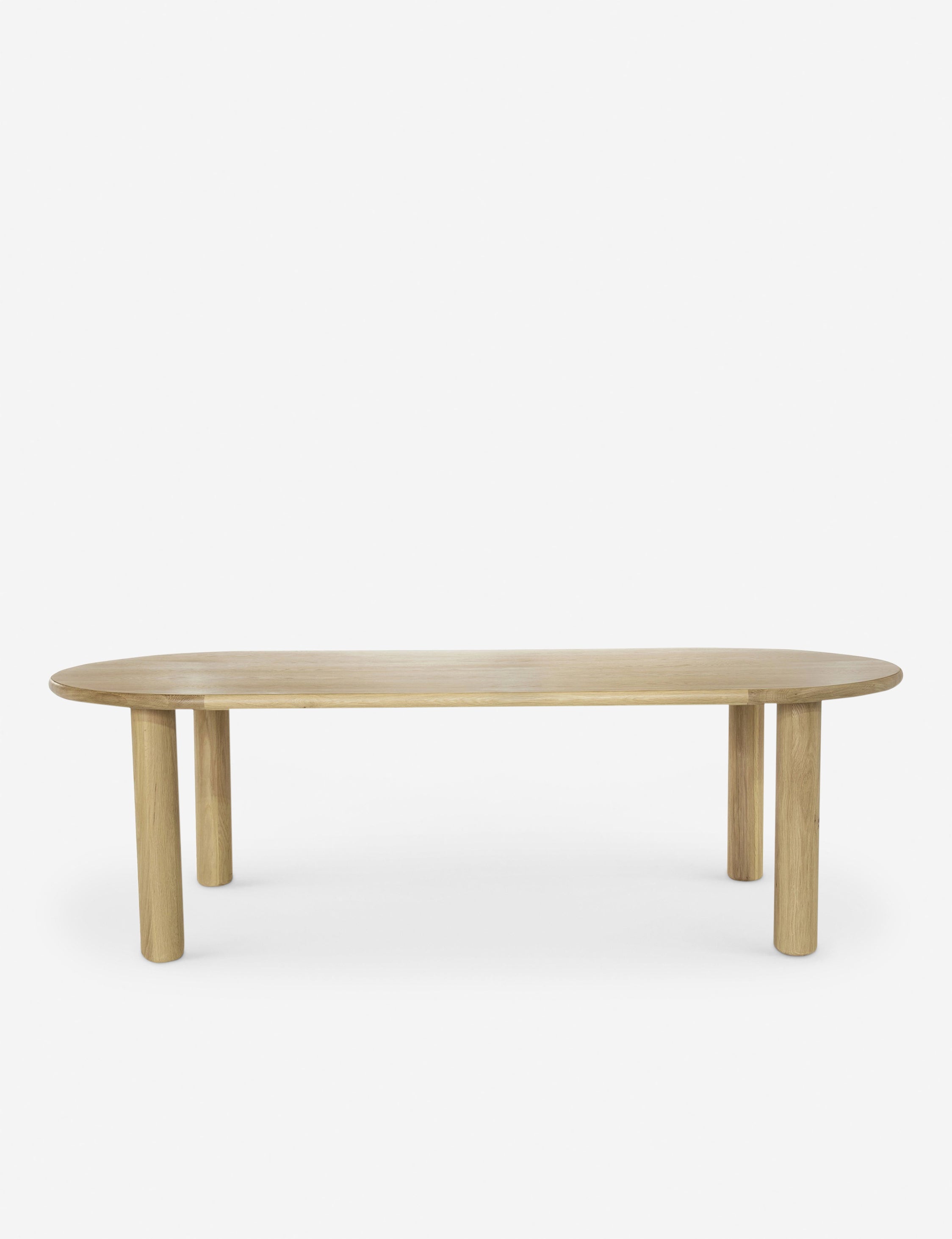 Dever oak wood oval dining table.