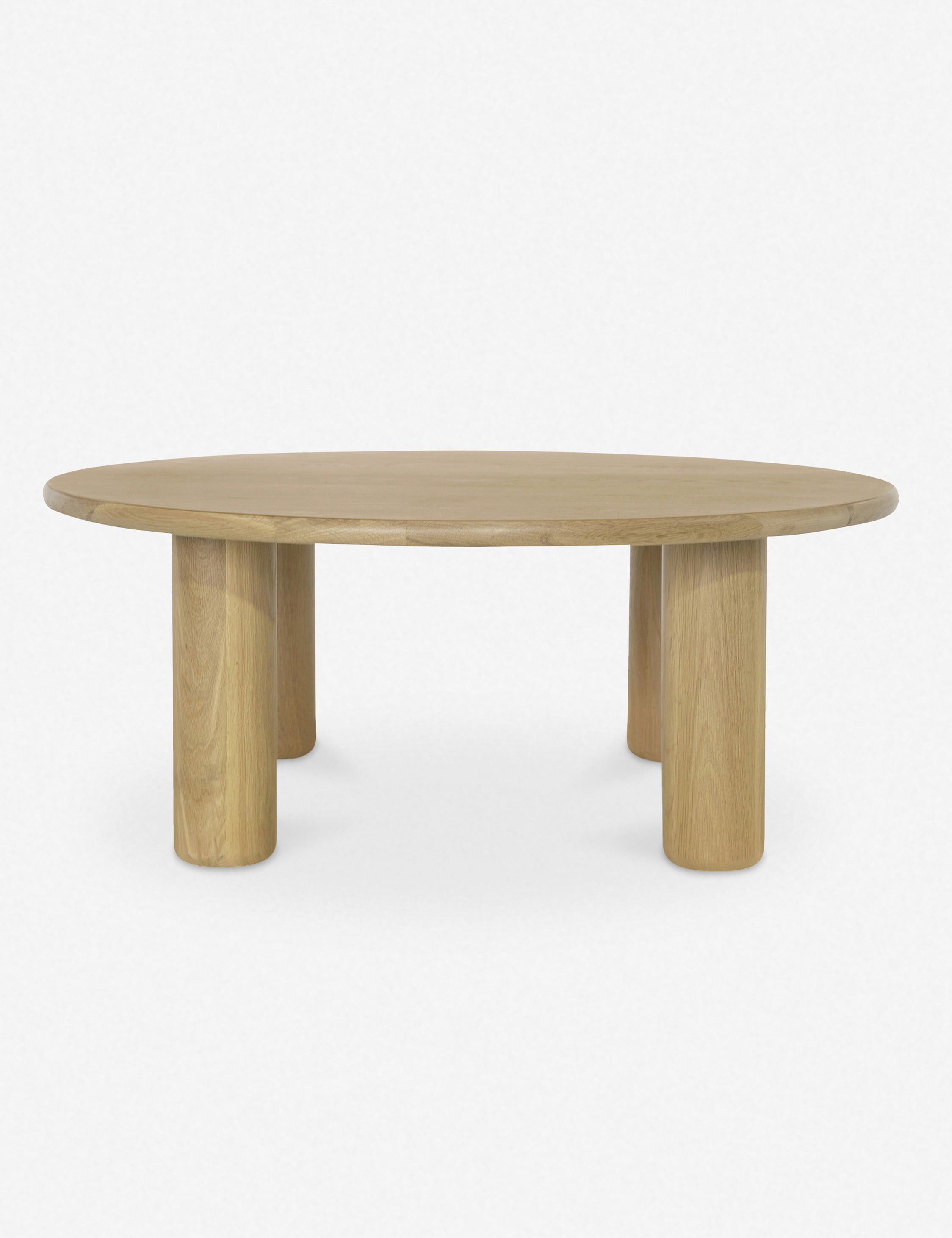 Dever oak wood round coffee table.