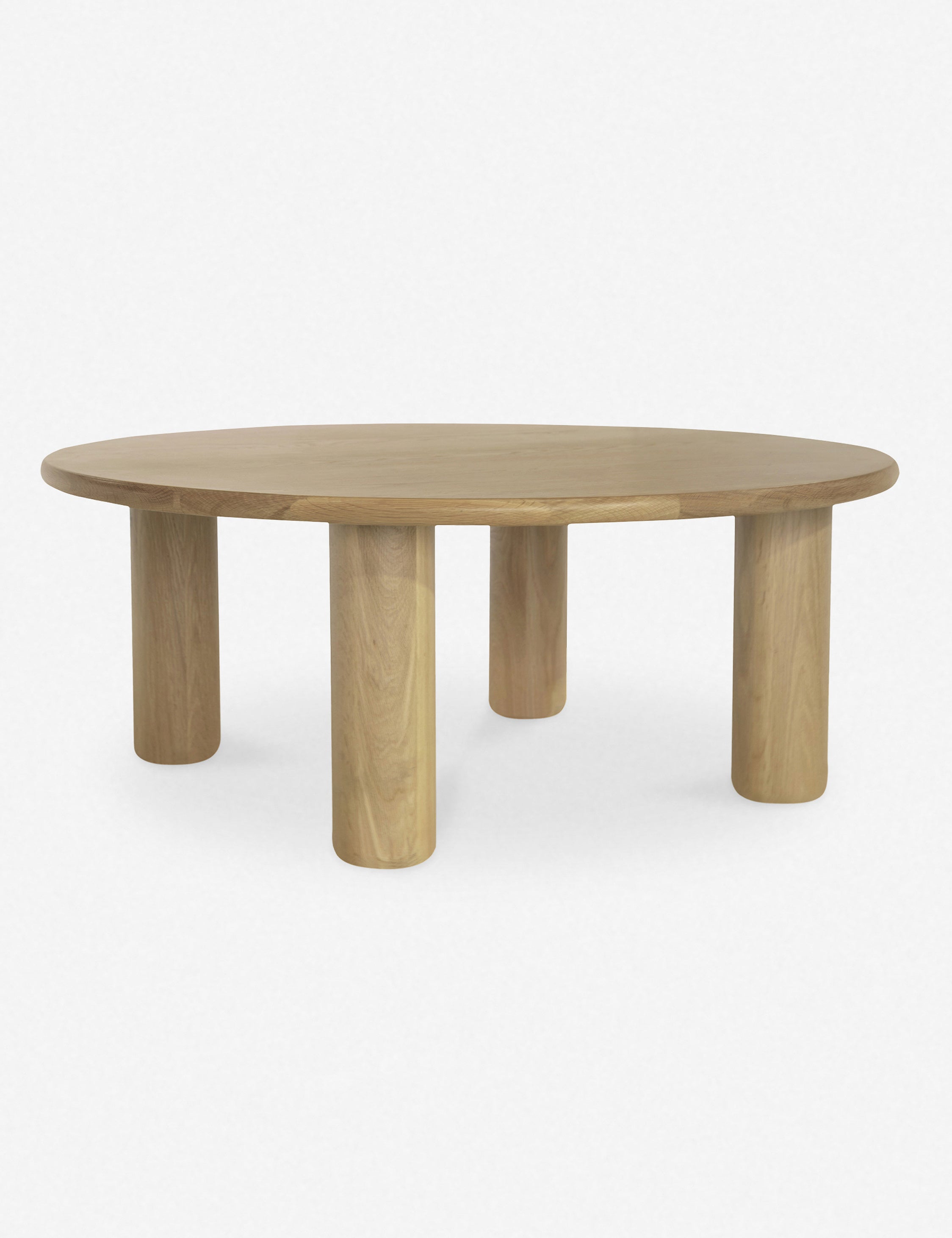 Dever oak wood round coffee table.