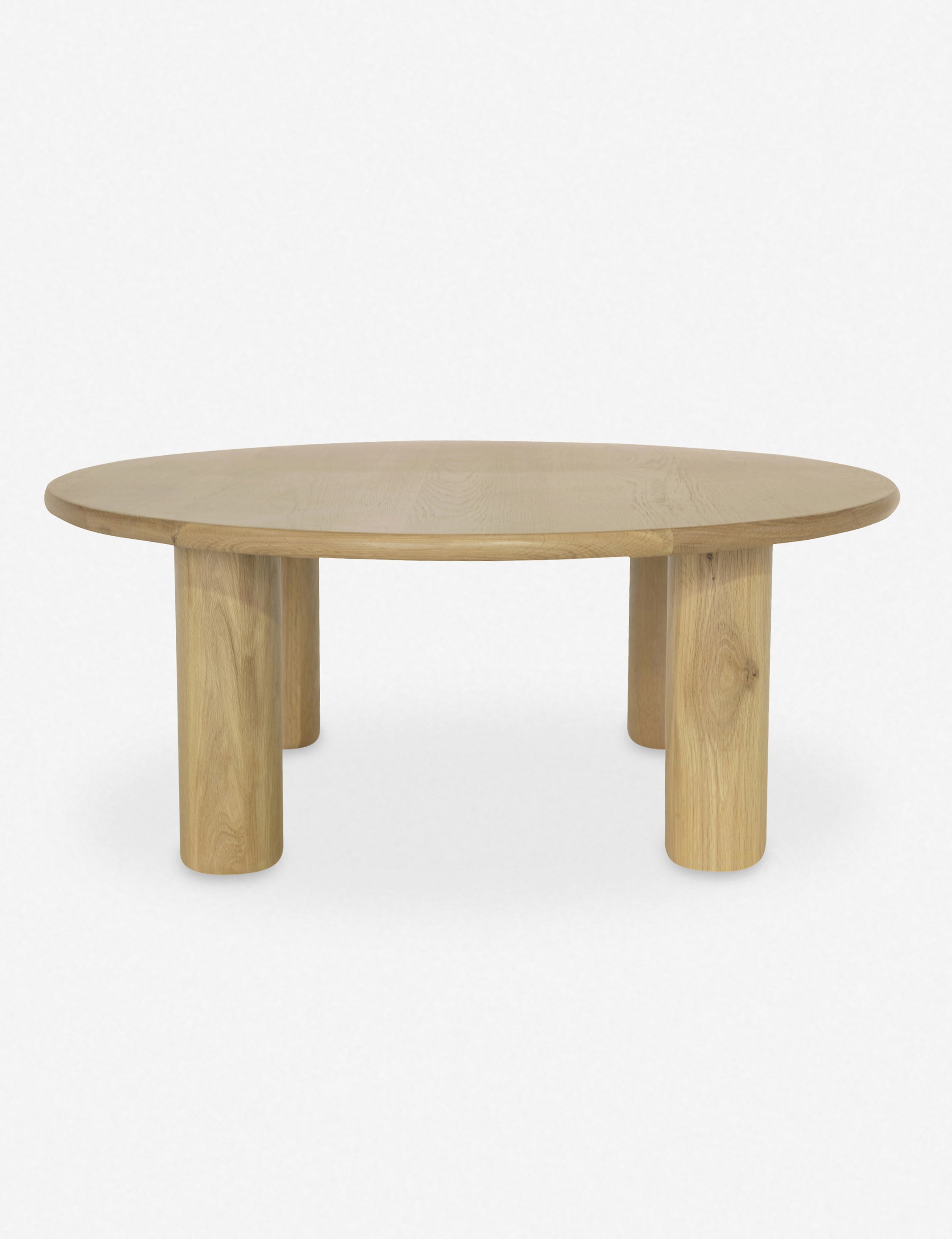 Dever oak wood round coffee table.