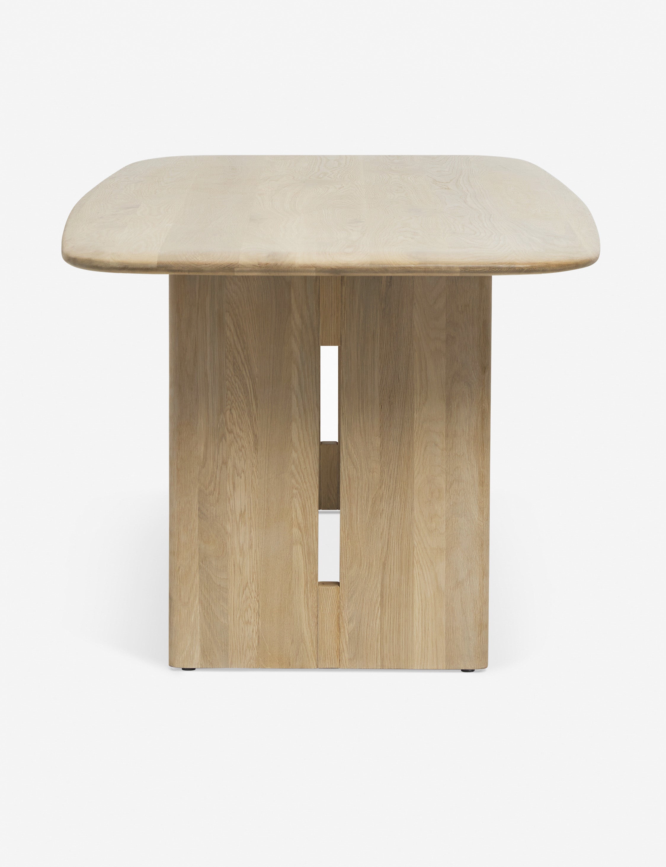 Side of the Henrik light wood dining table