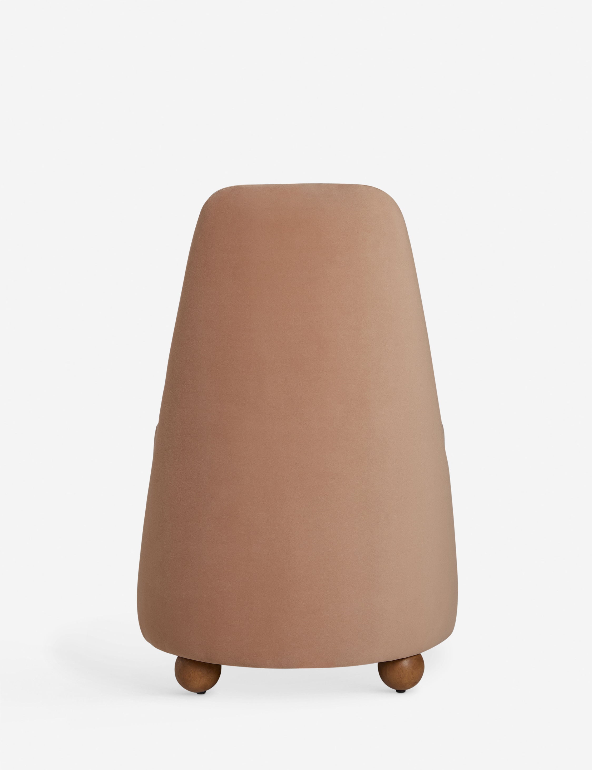 Back of the Judson modern round velvet dining chair.