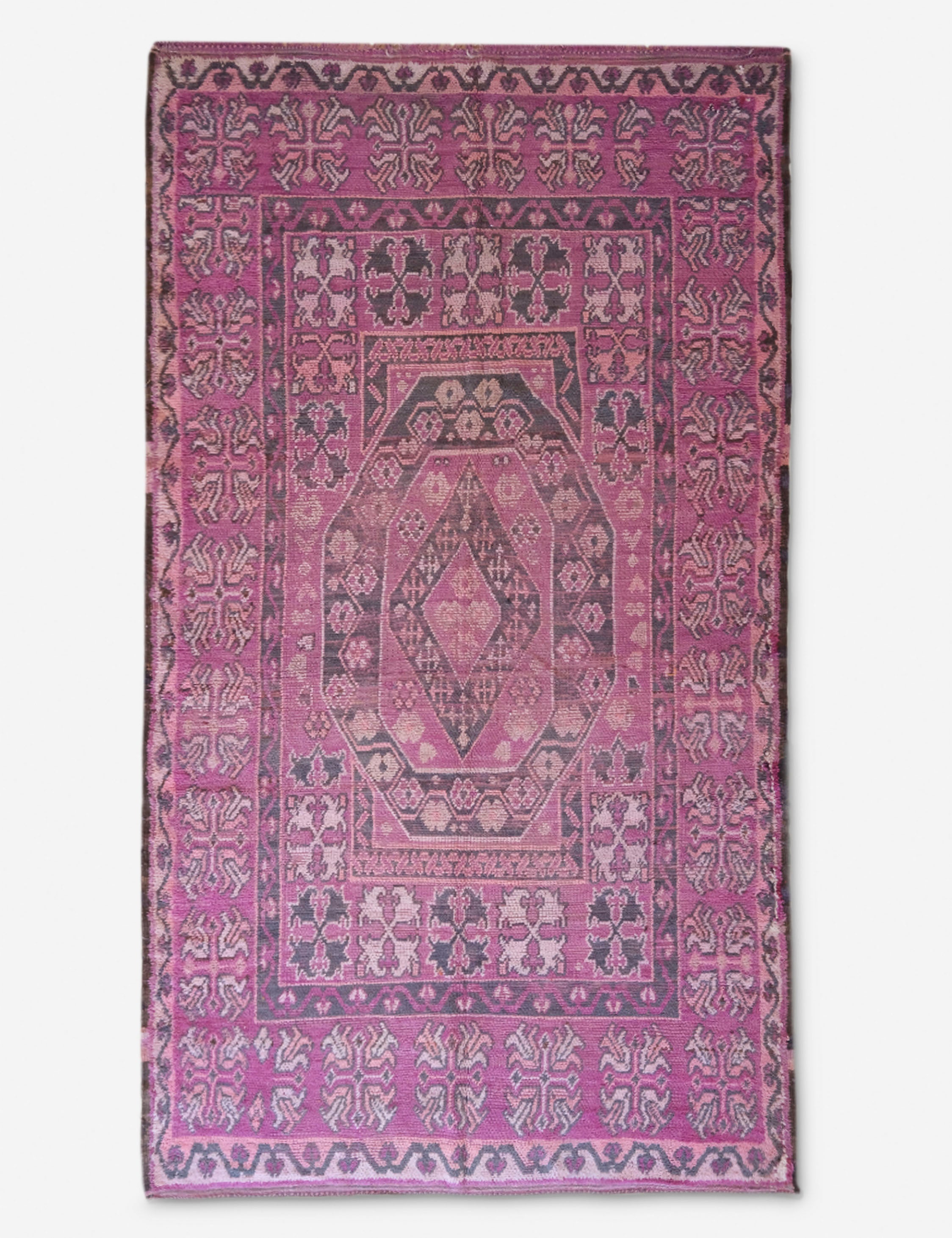 Vintage Moroccan Hand-Knotted Wool Rug No. 49, 6'4 x 11'4