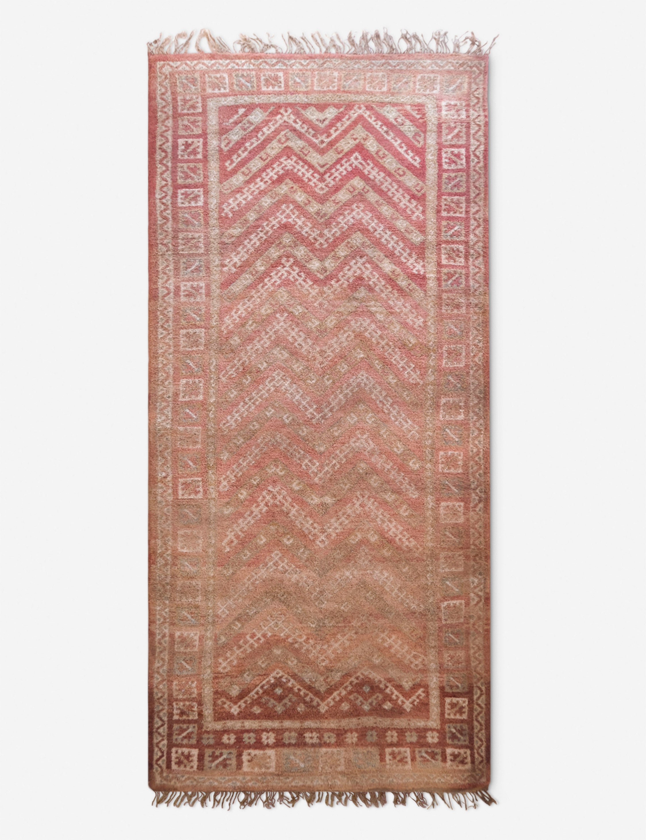 Vintage Moroccan Hand-Knotted Wool Rug No. 50, 6'4 x 15'3