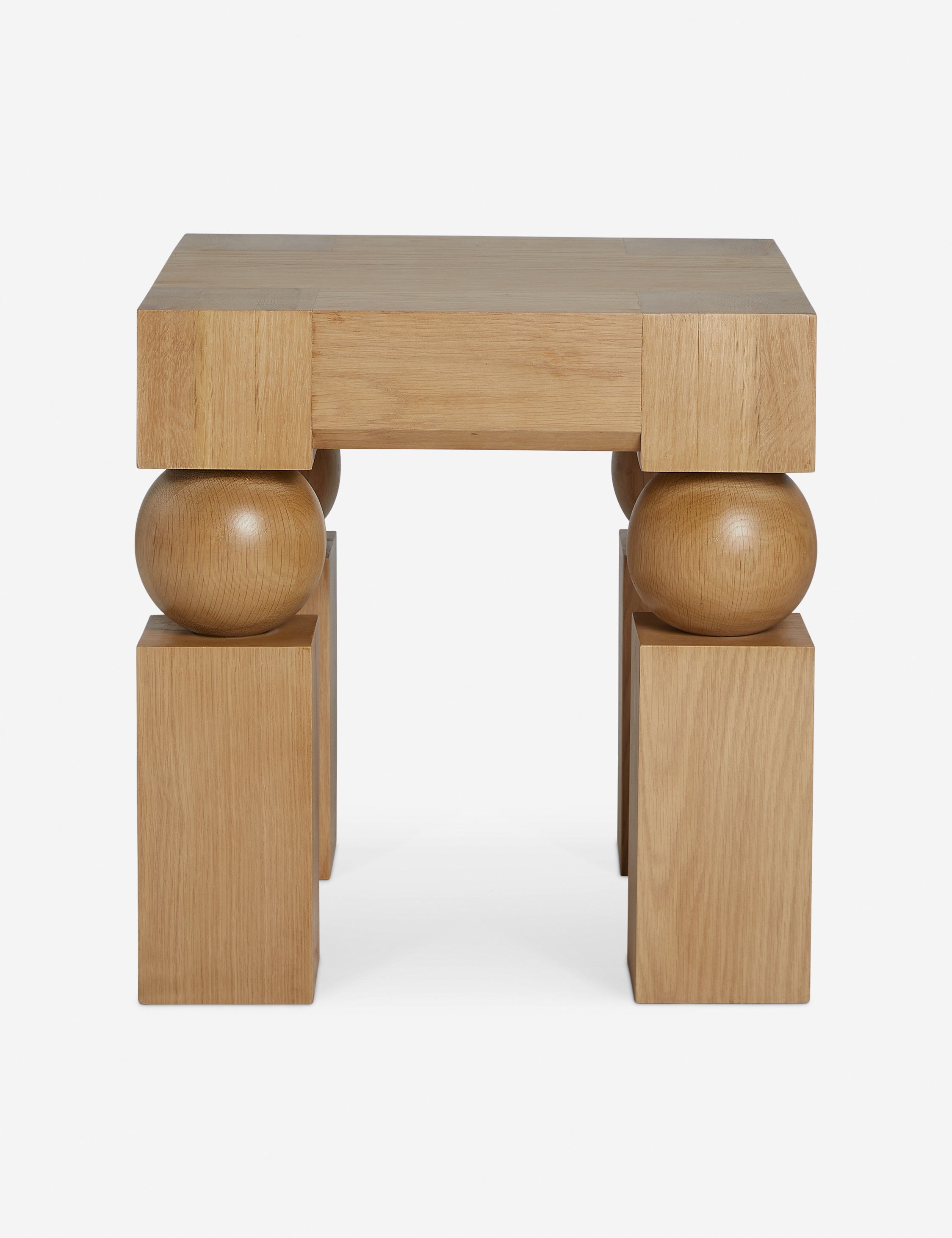 Kent sculptural modern square side table.