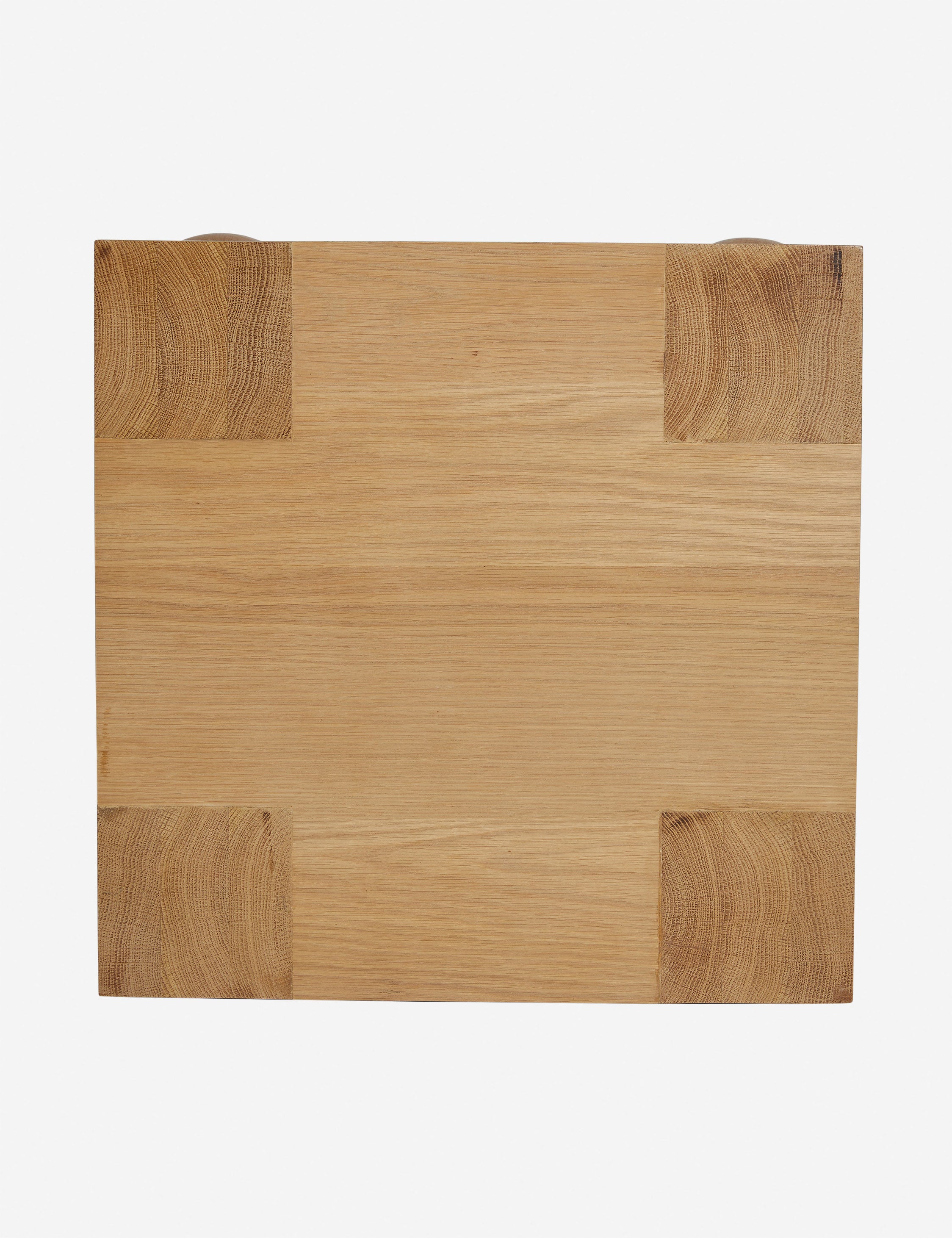 Top of the Kent sculptural modern square side table.