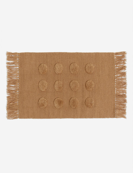 #color::camel #size::2--x-3- | Kohta high-low pile dot design wool small area rug in camel