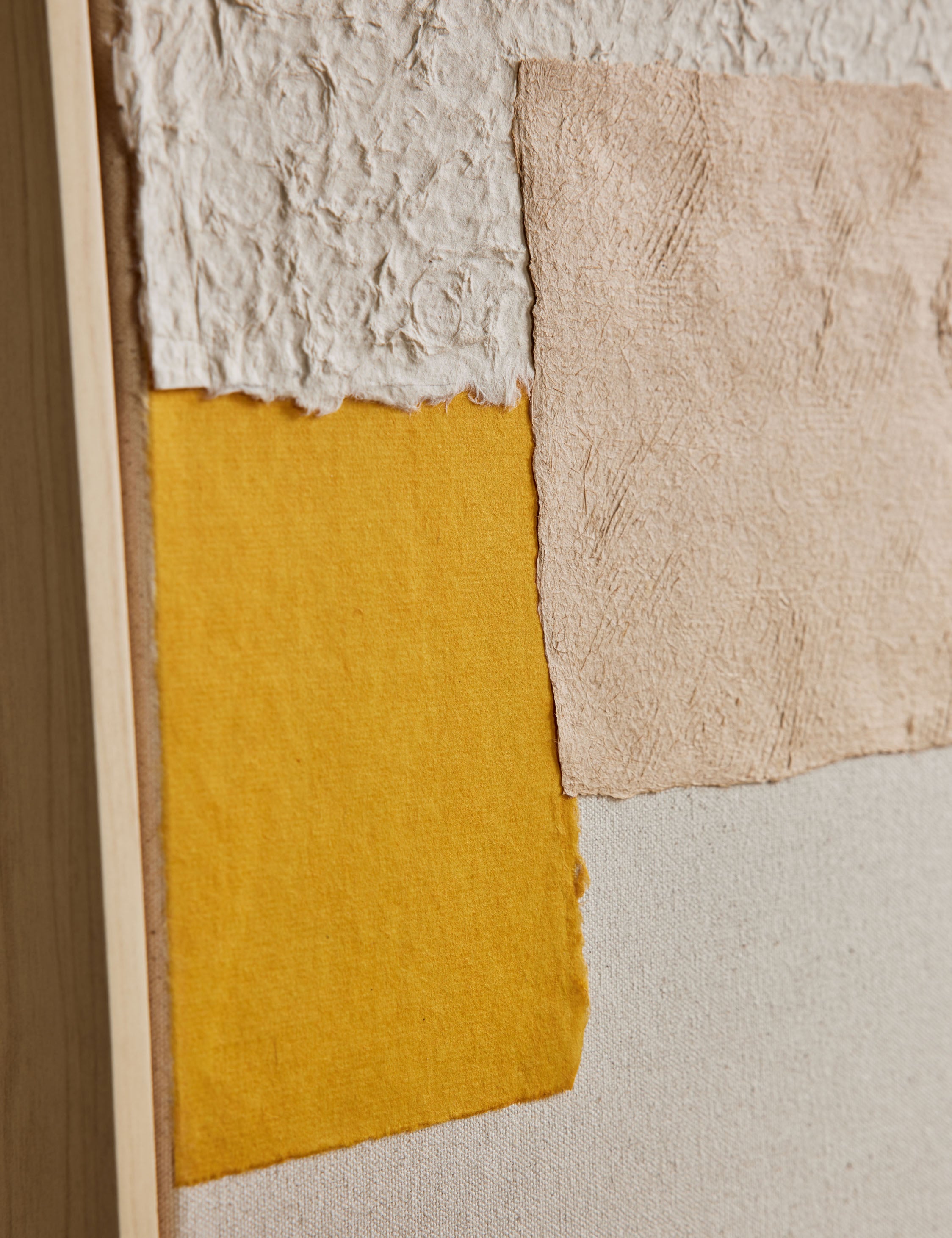 Patchwork Copper + Yellow Wall Art by Visual Contrast