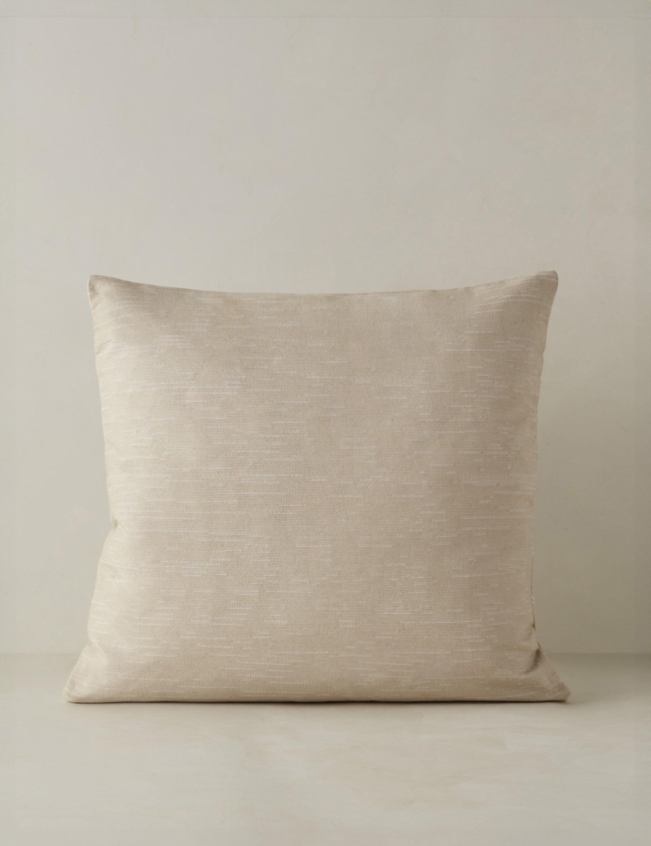Leighton broken stripe throw pillow in natural.