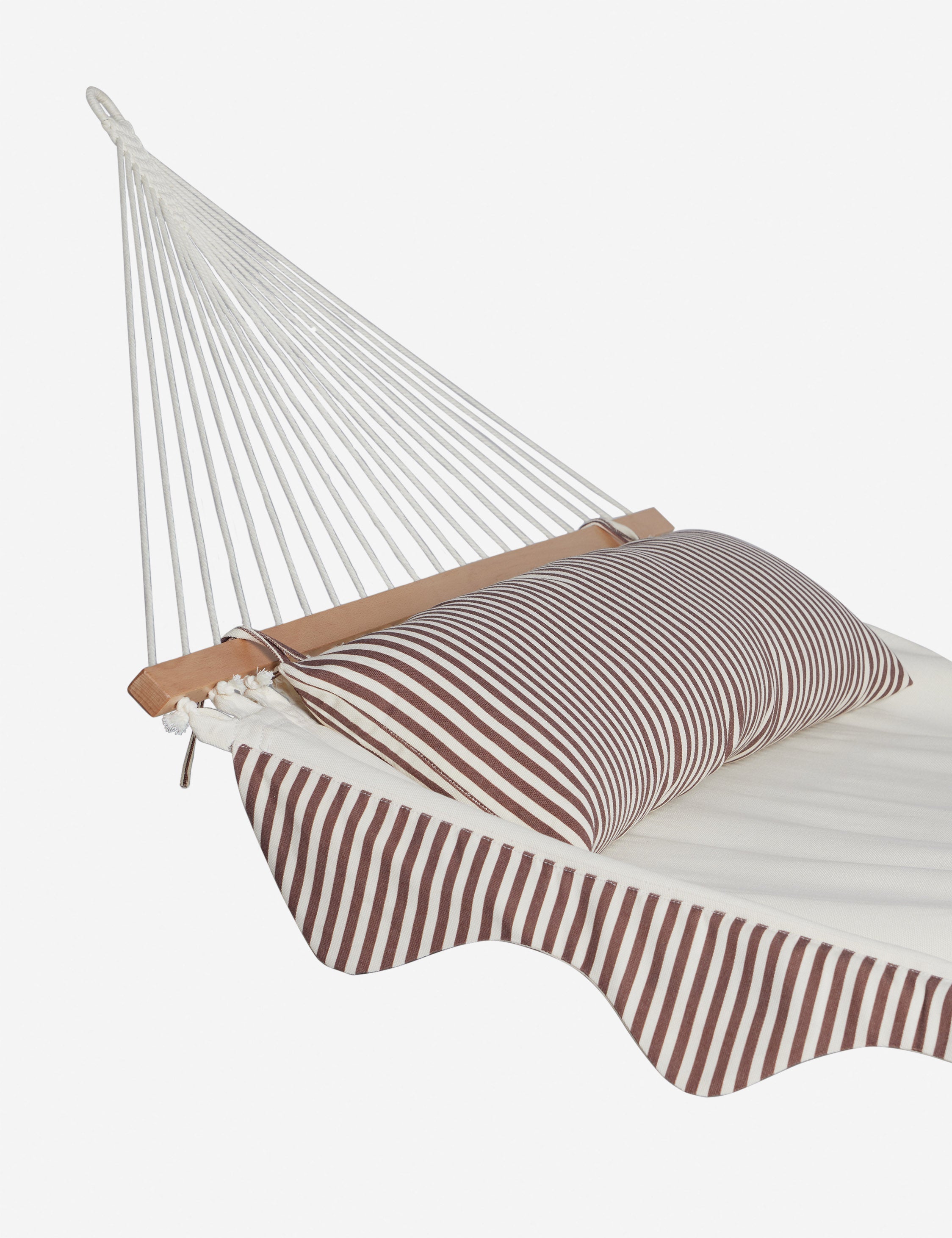 Attached pillow of the Levata Striped Hammock by Sarah Sherman Samuel