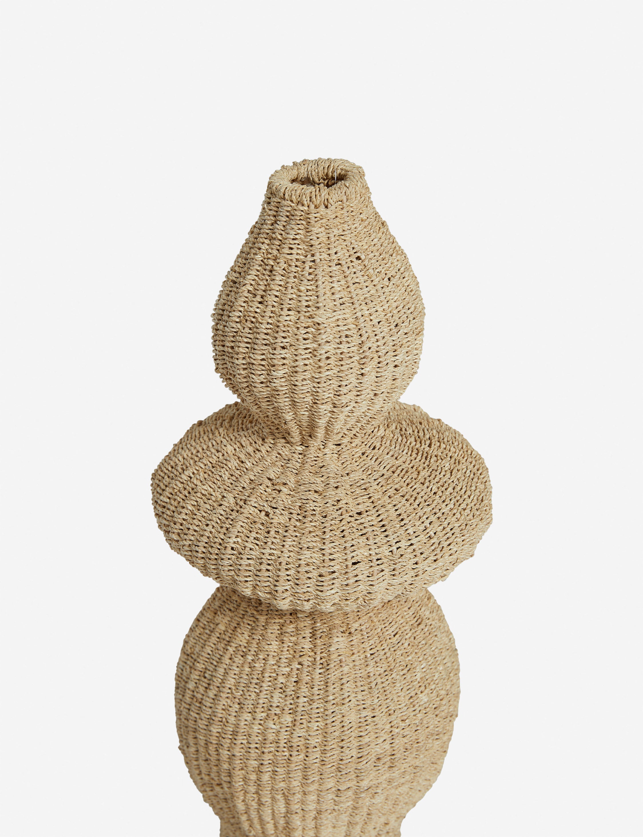 Top of the Lilia woven decorative floor vase.