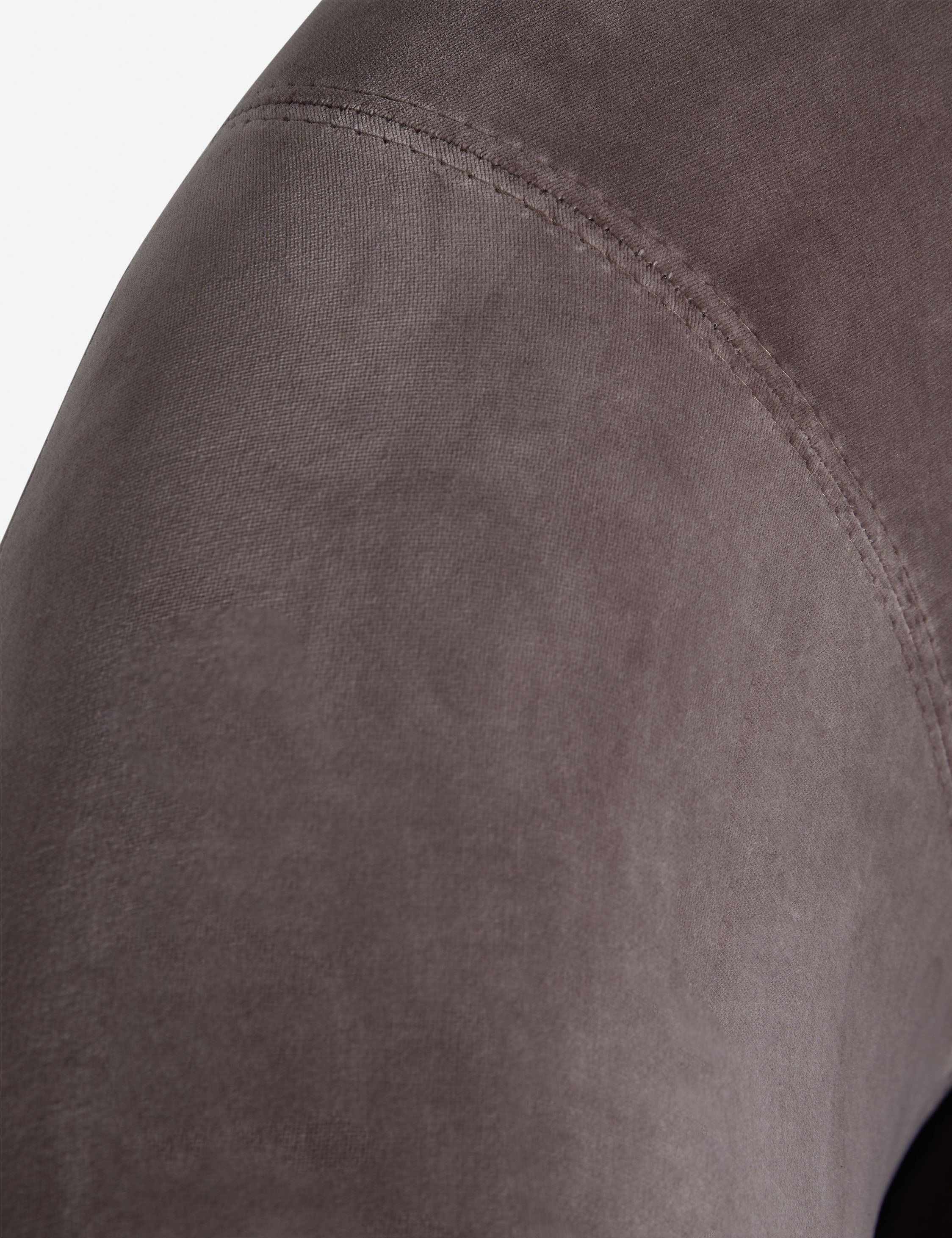 Close up of the Lowry rounded silhouette velvet accent chair.