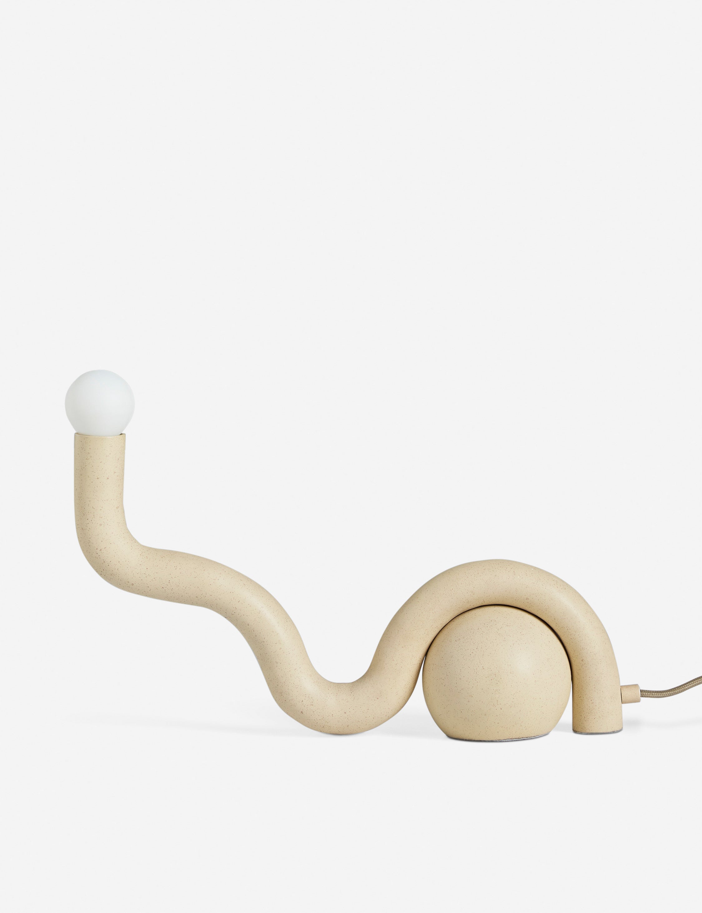 Noor sculptural, wavy table lamp