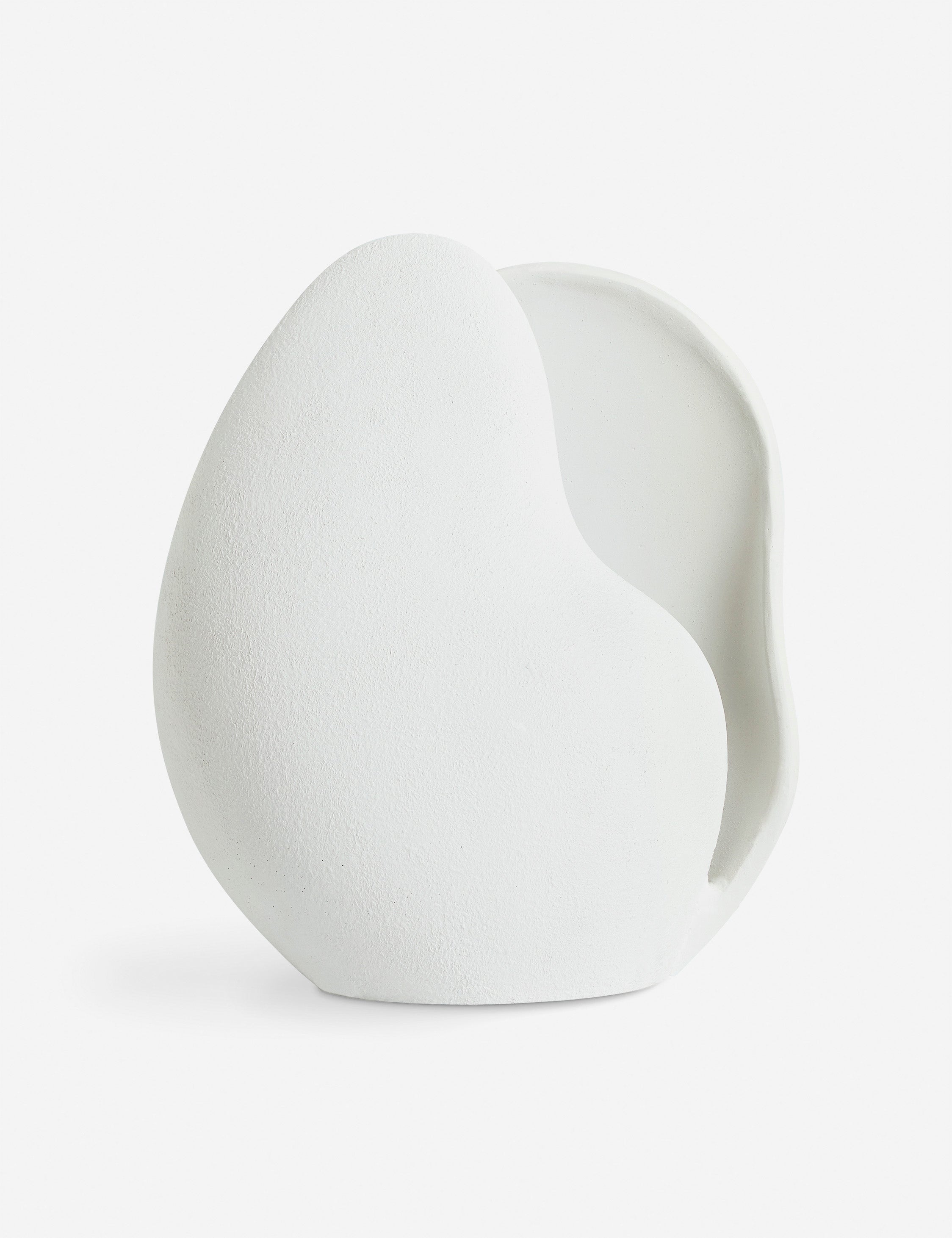 Soft Petal matte white floral silhouette table lamp
